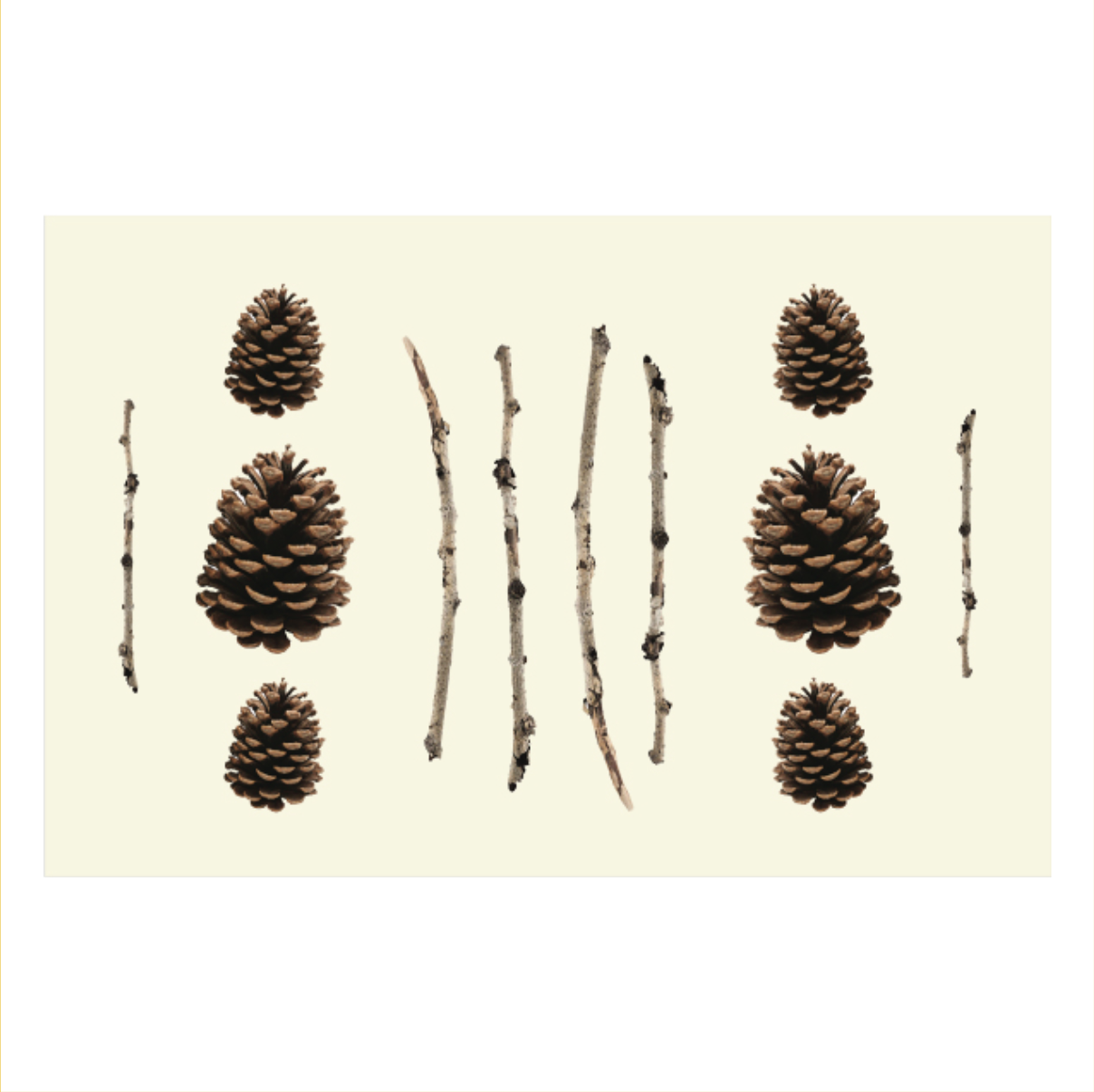 Paper Placemats - Pine Cones