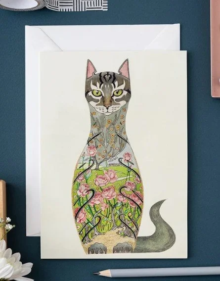 Cat in a Rose Garden