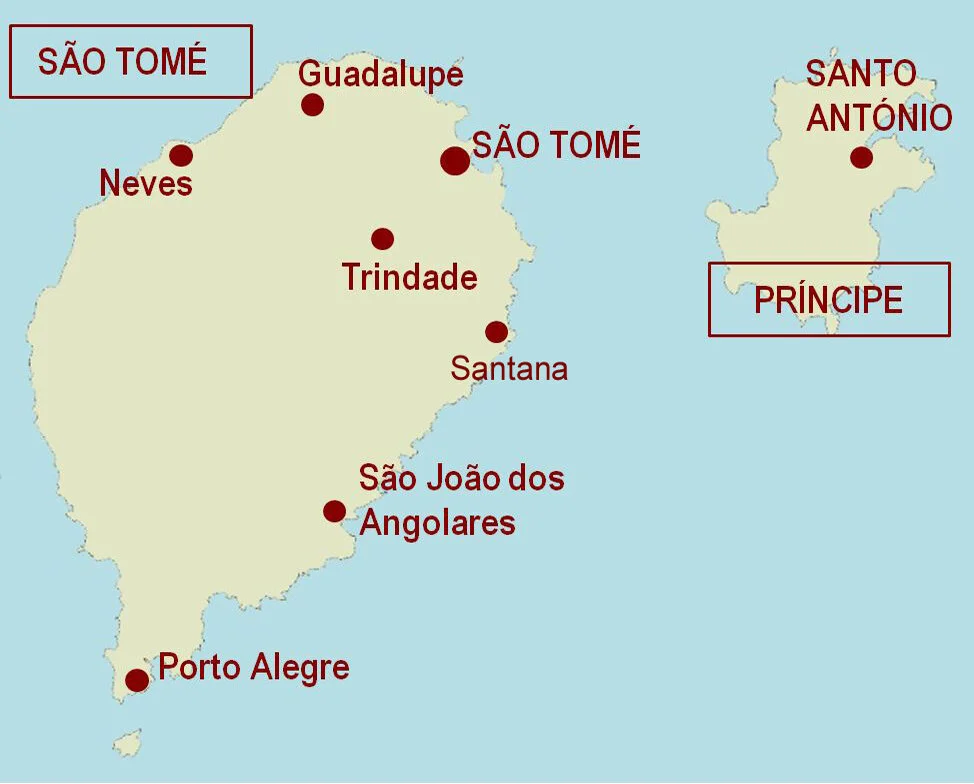 Principales agglomérations (São Tomé est la capitale du pays)
