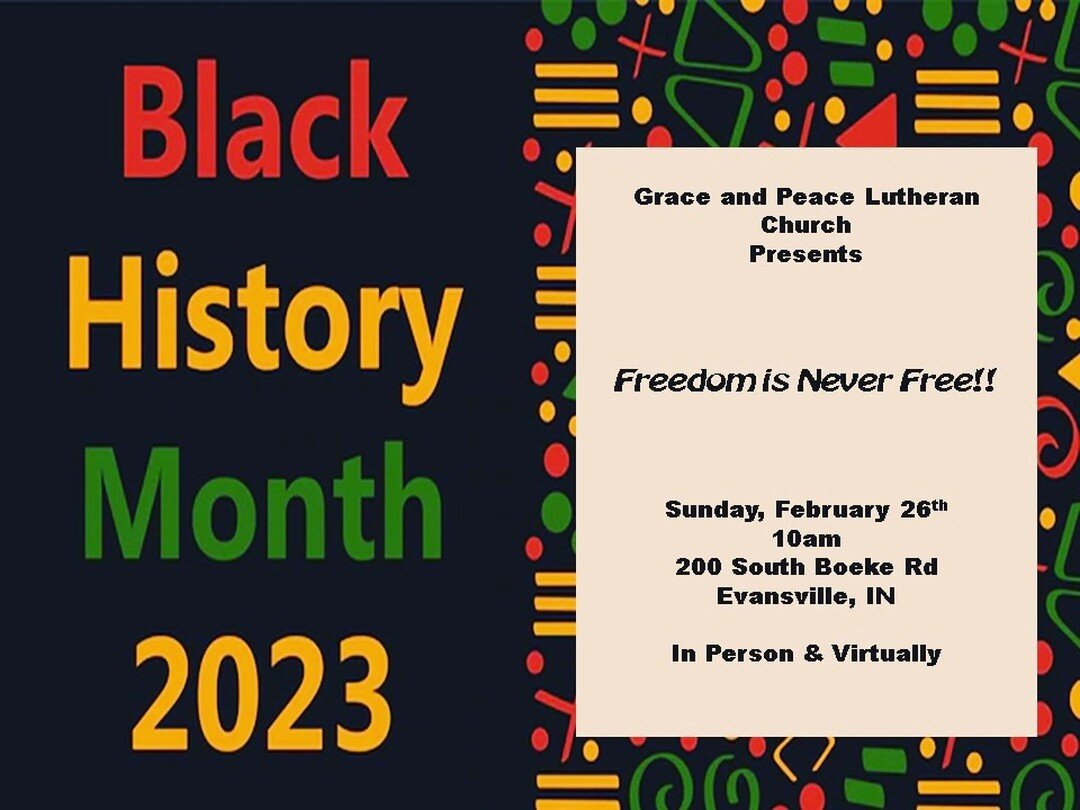 Black History Program presented by the youth. 10am February 26th 2023