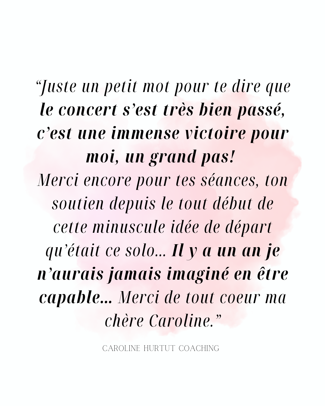 Artiste actrice coaching résultat