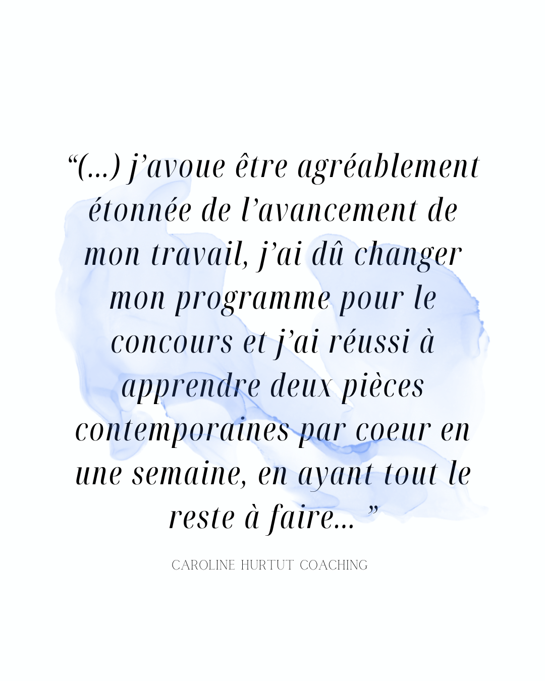 Artiste actrice coaching résultat