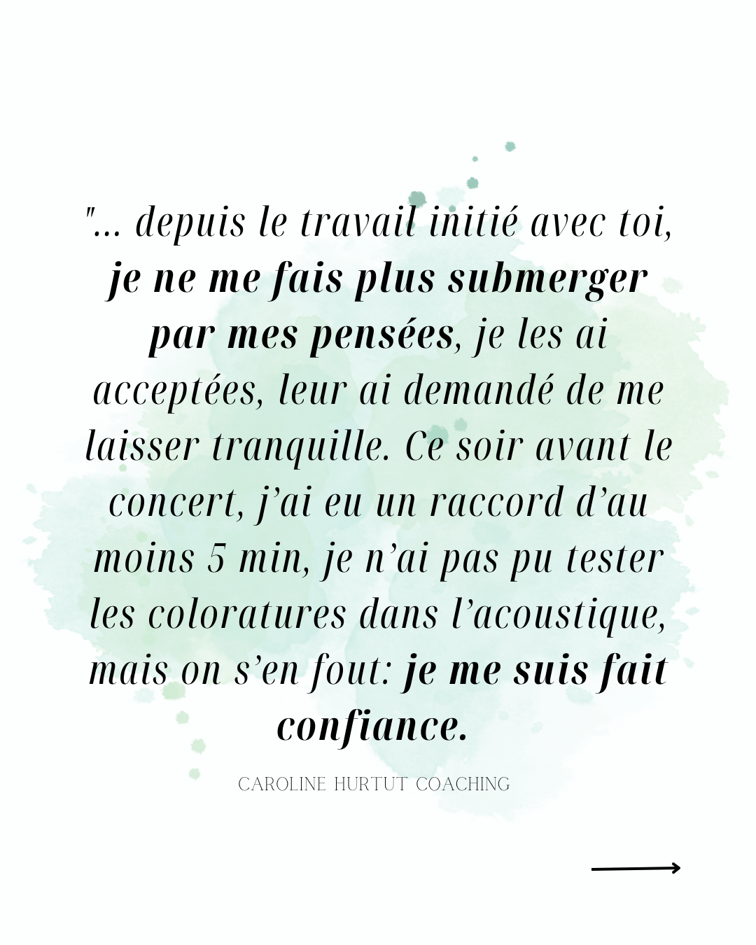 Artiste musicienne coaching résultat