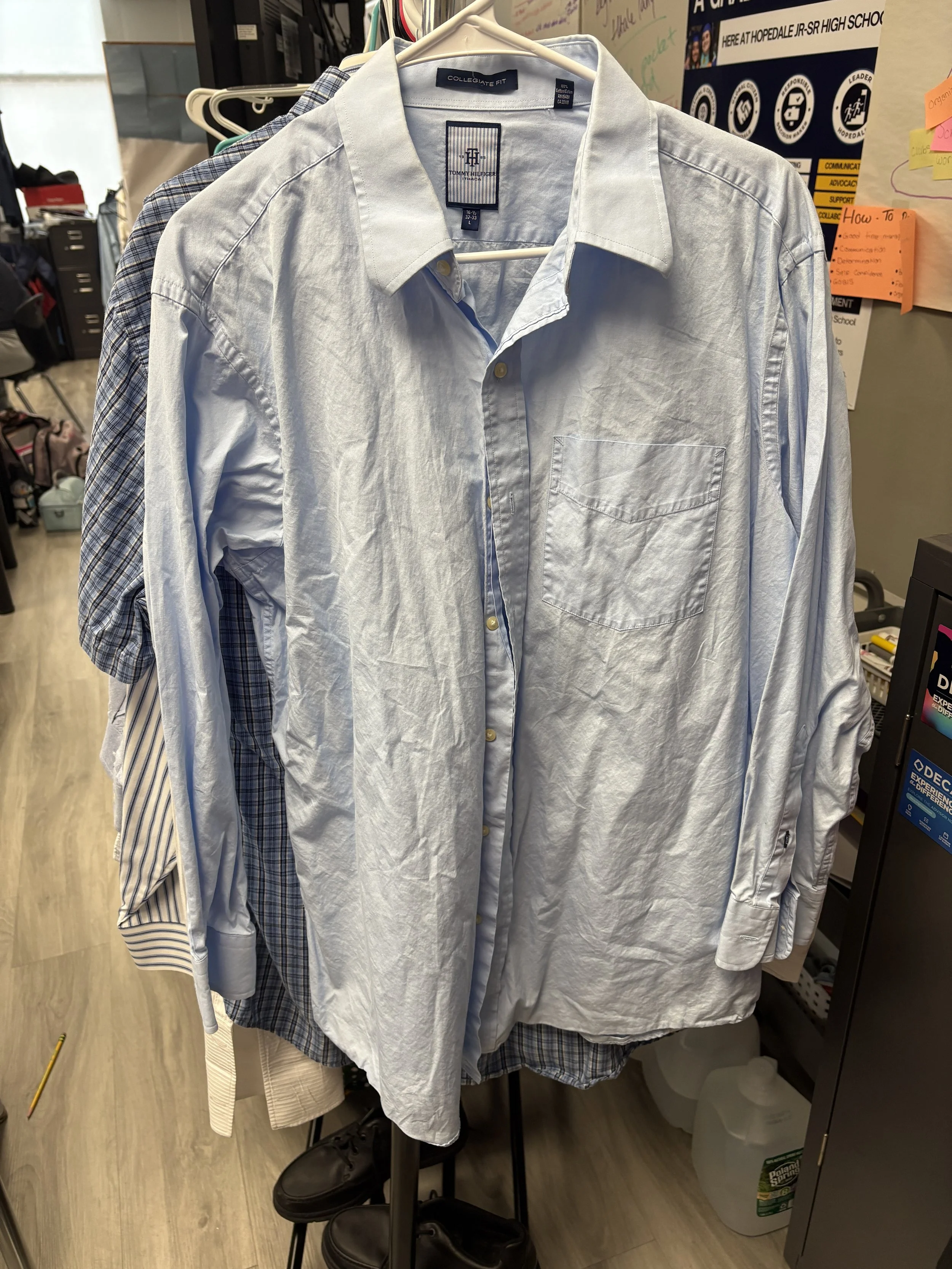 Men's Blue Dress Shirt Large