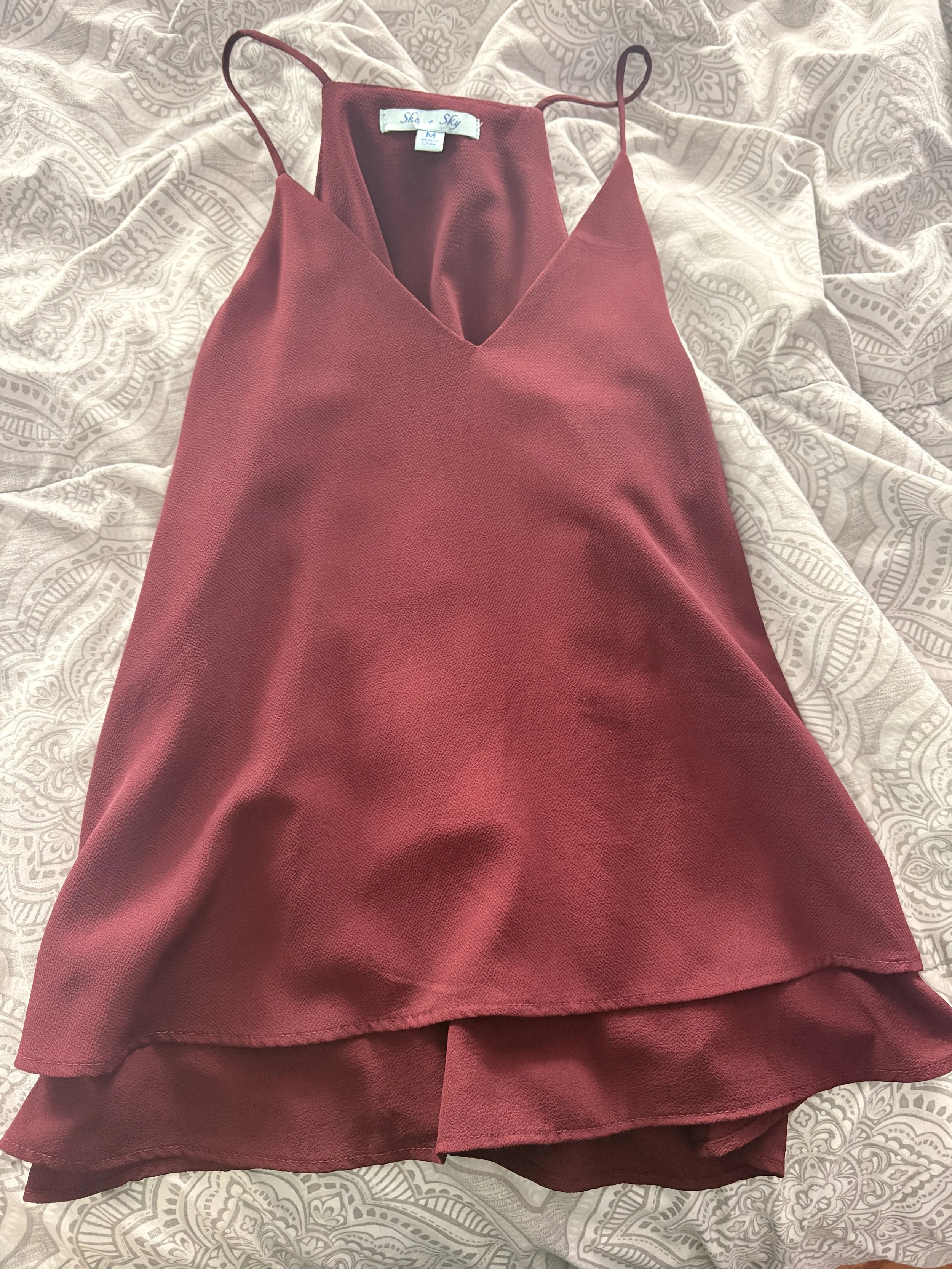 Women's Maroon Cami Medium