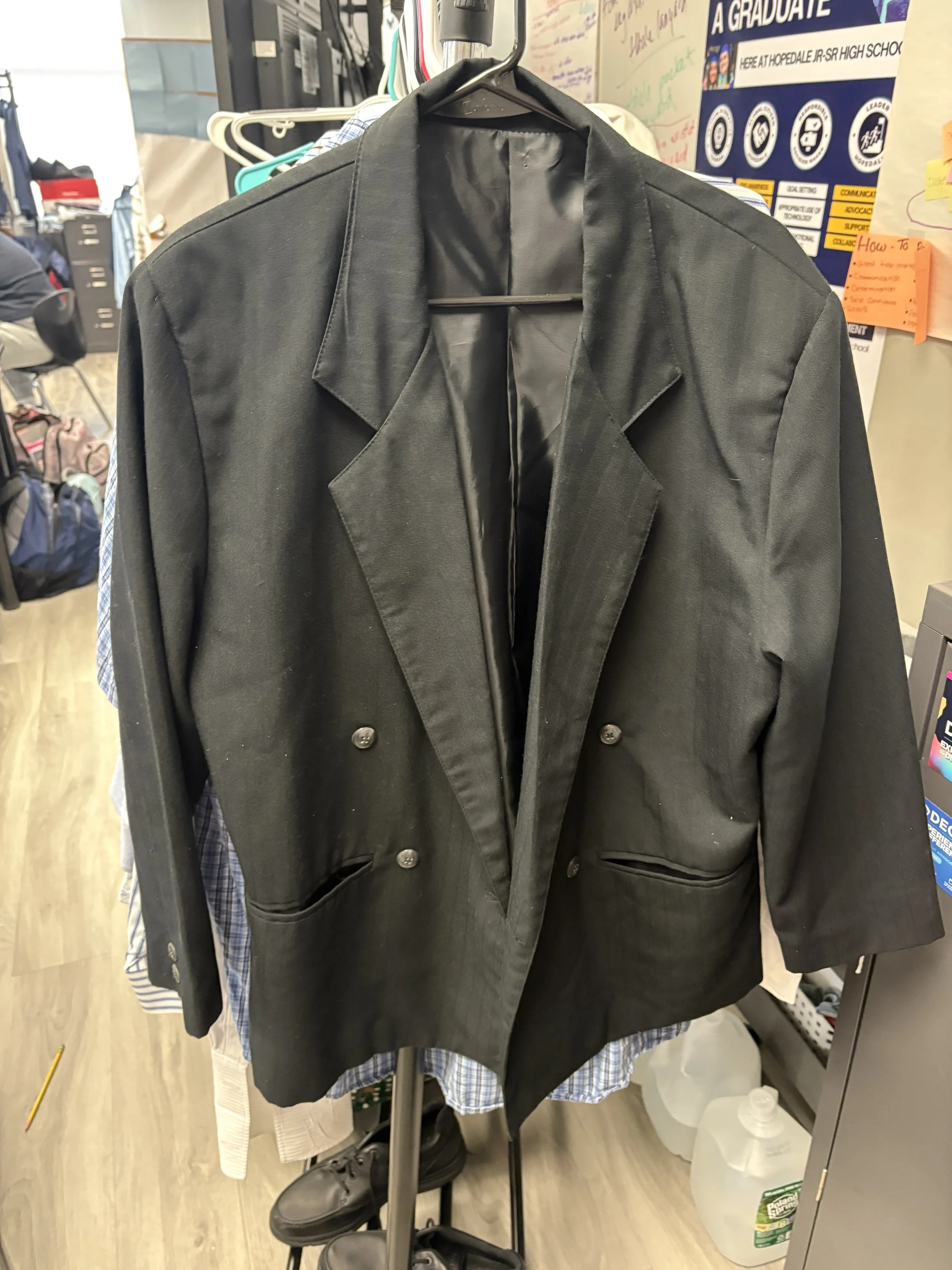 Men's Dark Grey Blazer Large