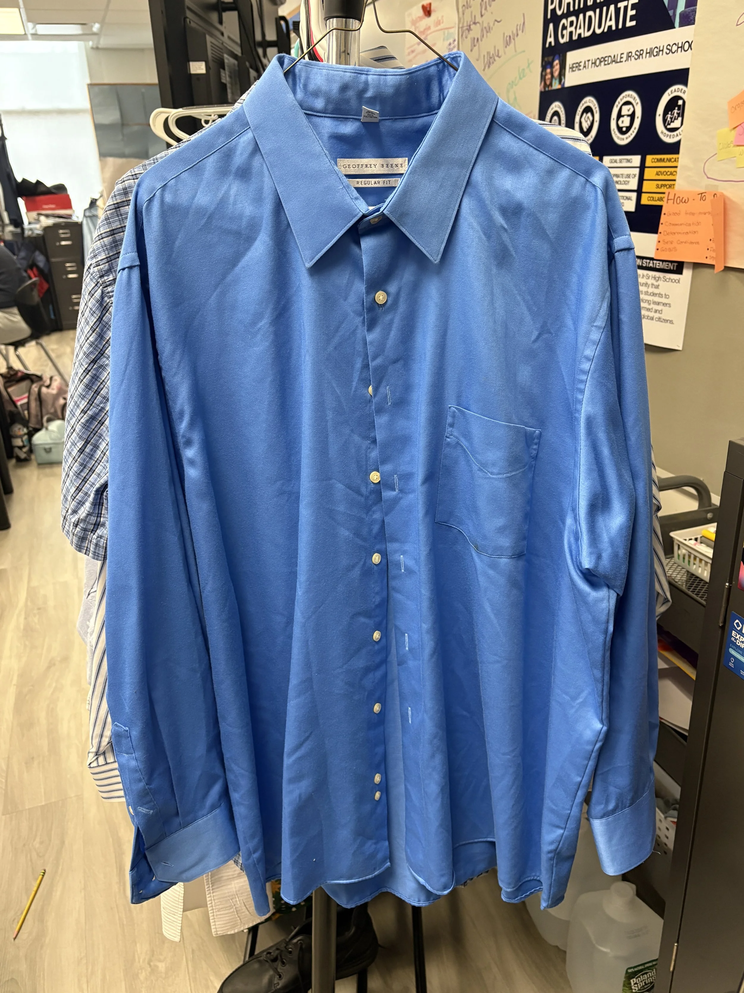 Men's Blue Dress Shirt Large