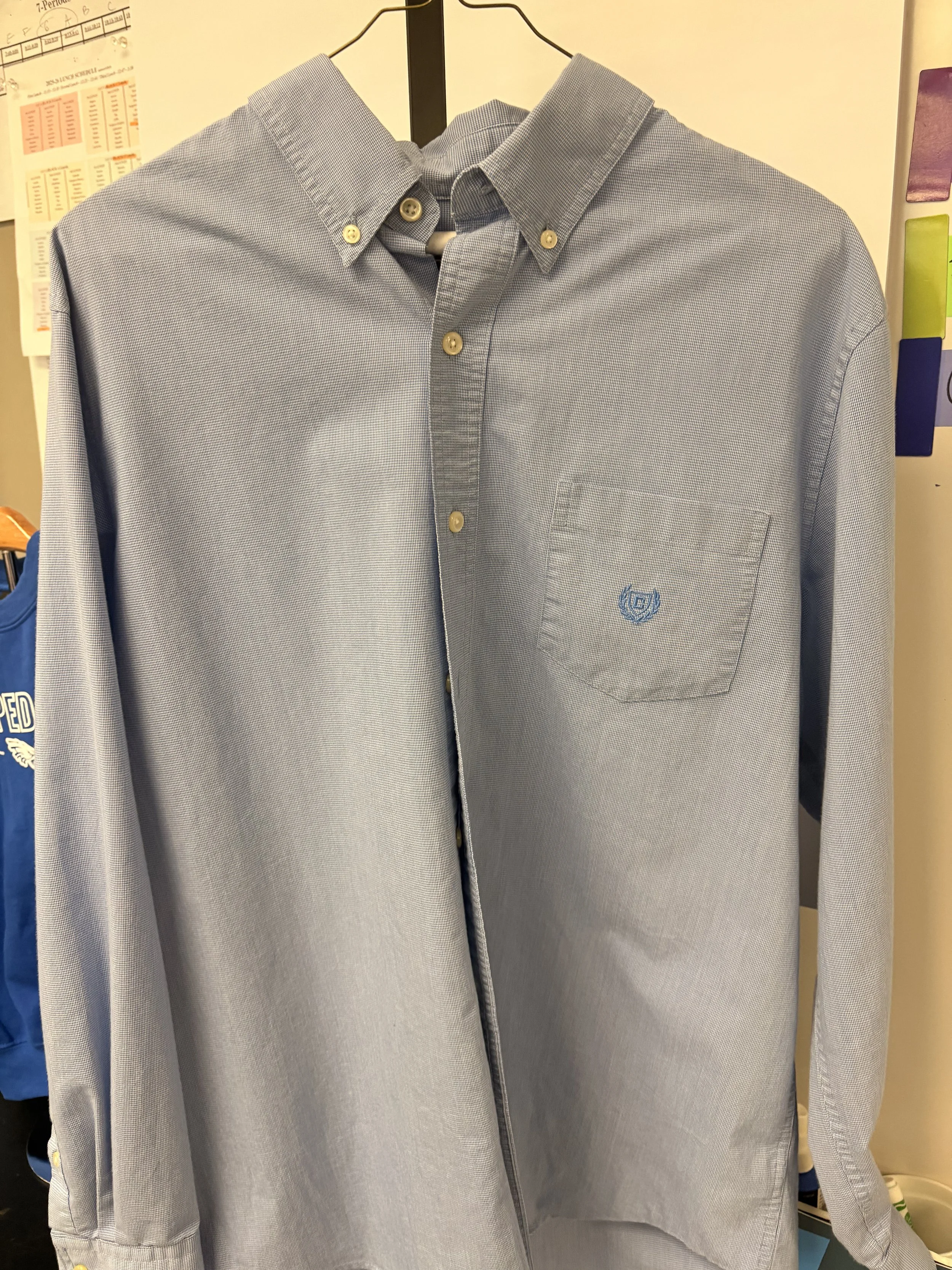 Men's Blue Dress Shirt Large