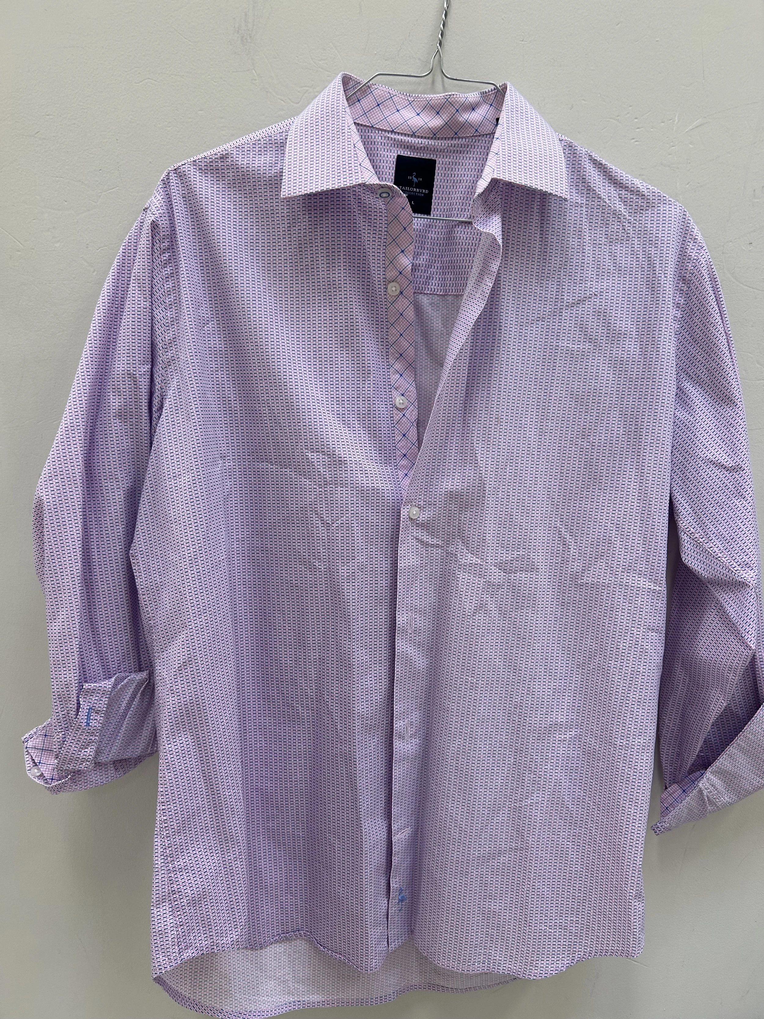 Men's Pink Dress Shirt Large