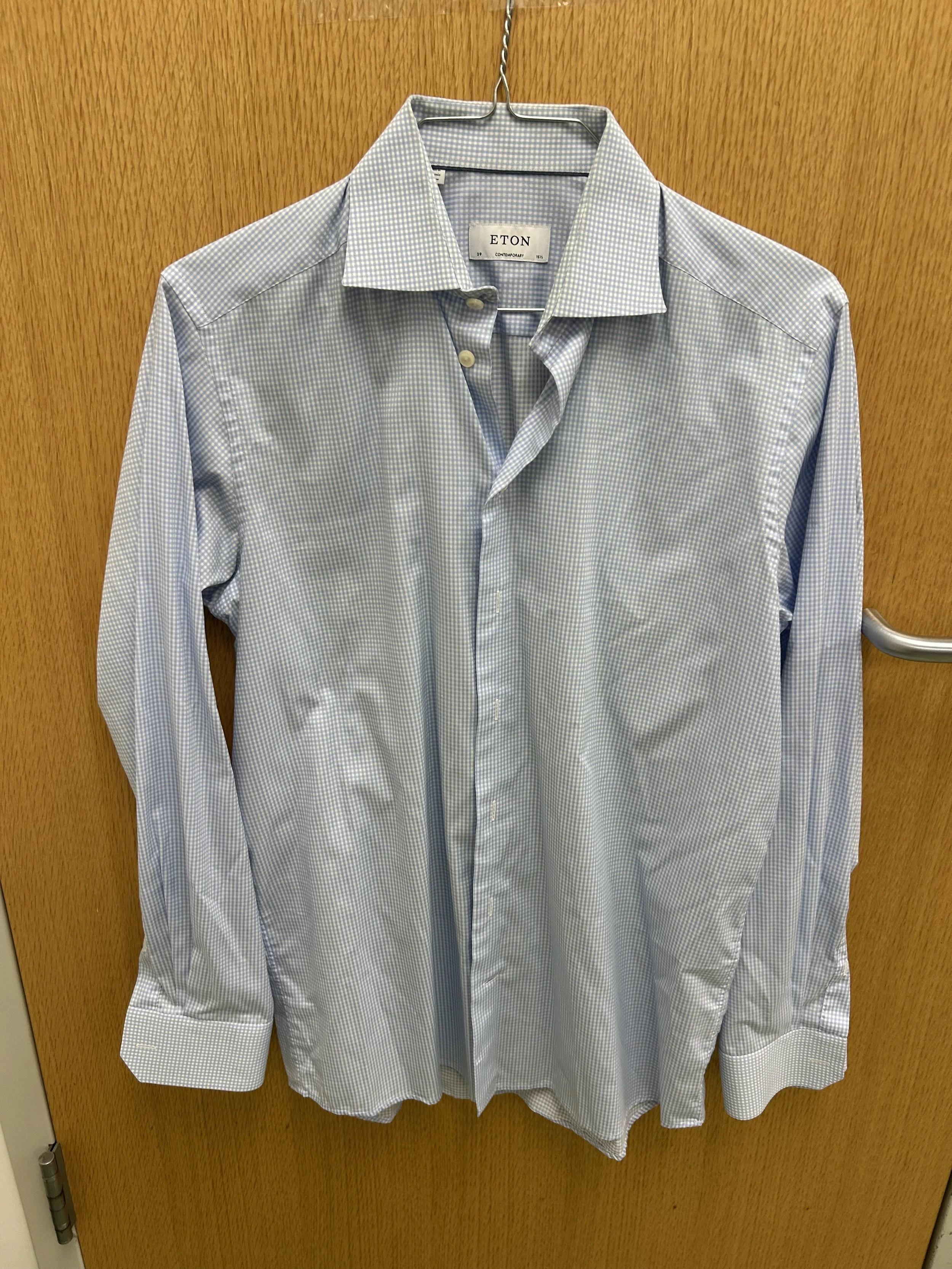 Men's Light Blue Dress Shirt 39x15.5