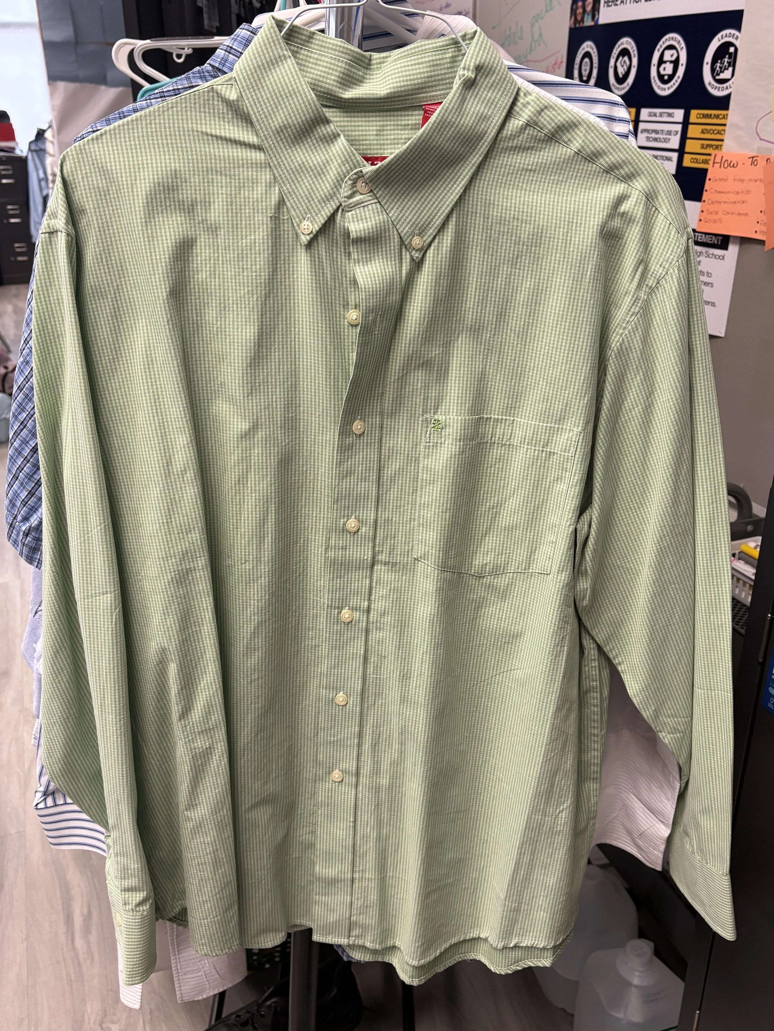 Men's Green Dress Shirt Medium