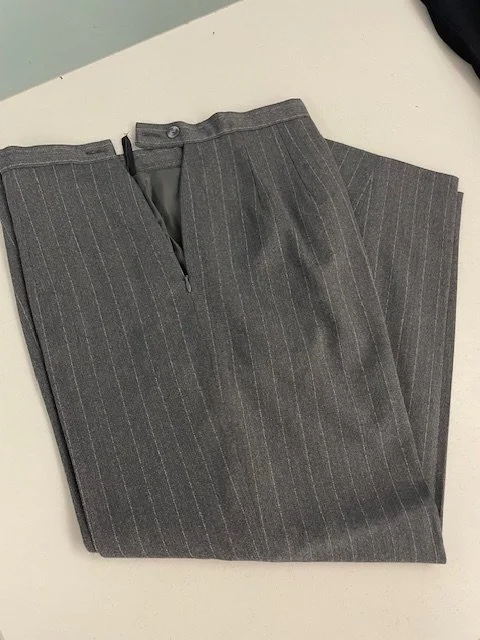 Women's Grey Pinstripe Pants Size 12