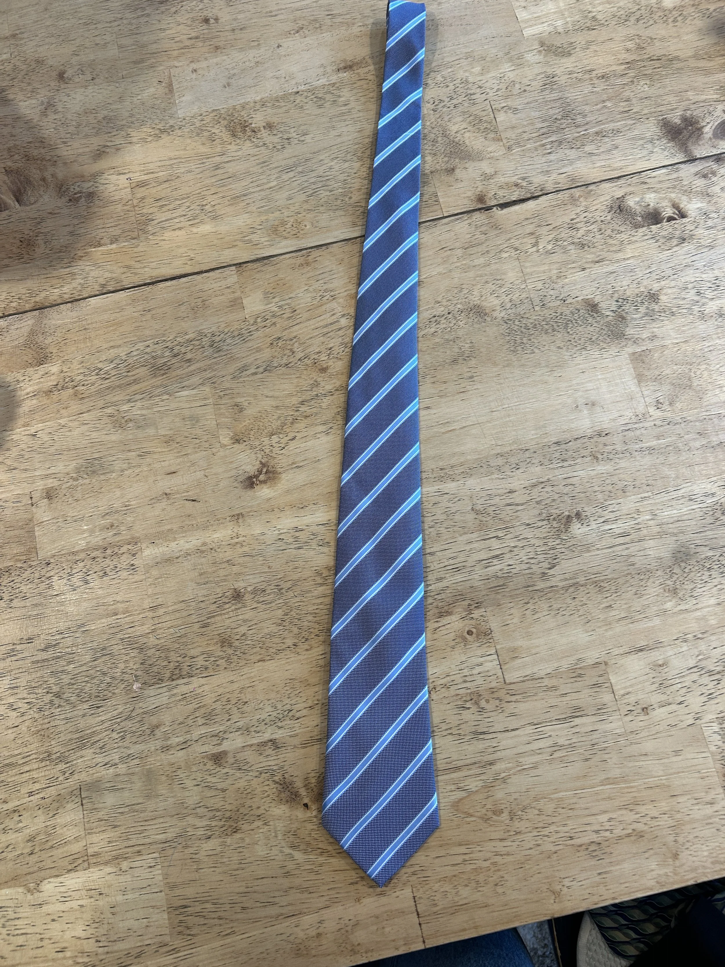 Men's Blue Striped Tie