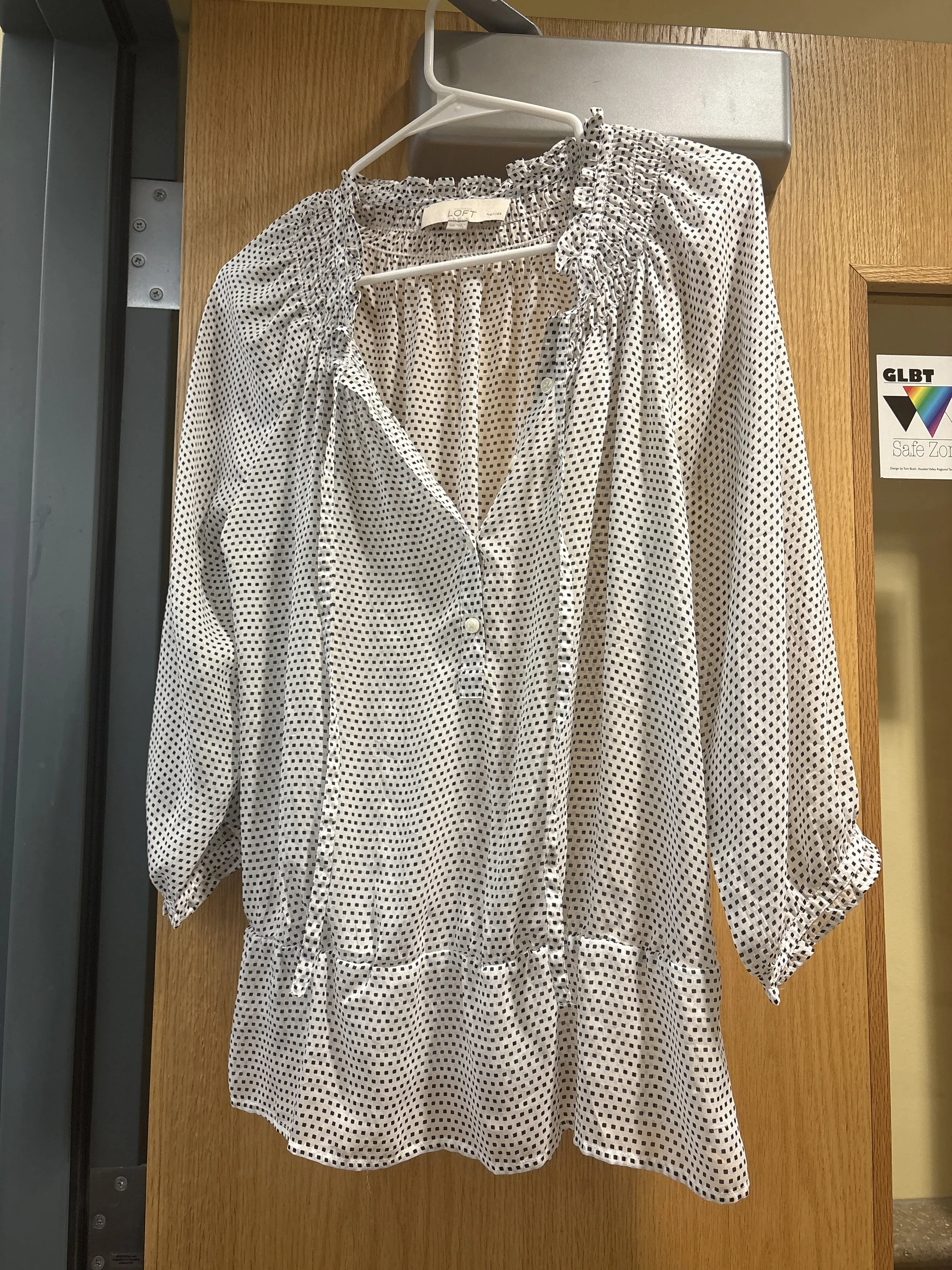 Women's White Blouse Petite Medium