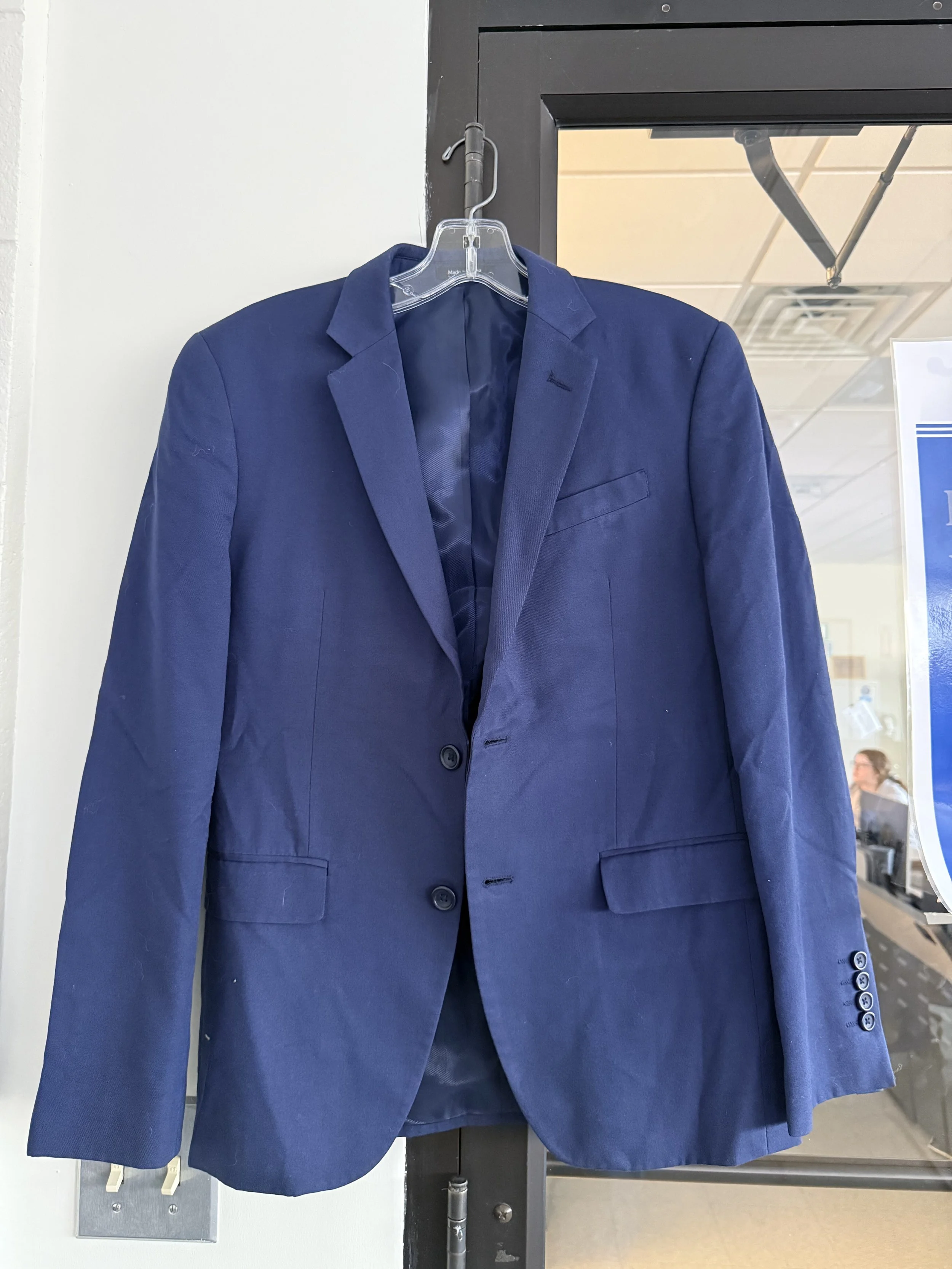 Men's Blue Blazer 36 Short Slim Fit