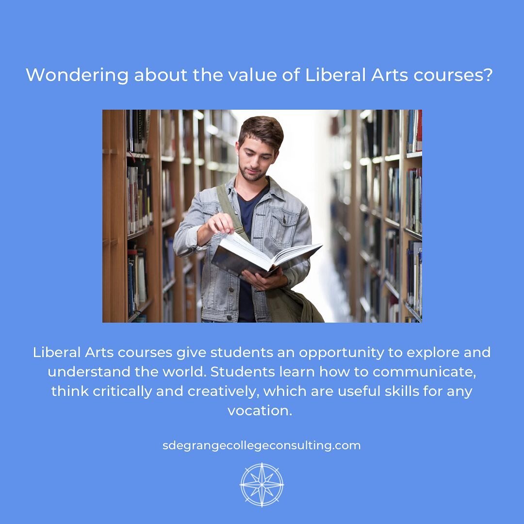 As you explore your options for college, check out the availability of liberal arts courses, which can enhance your preparation for your chosen vocation. #collegeadvising #collegesearch #collegeopportunities #liberalarts