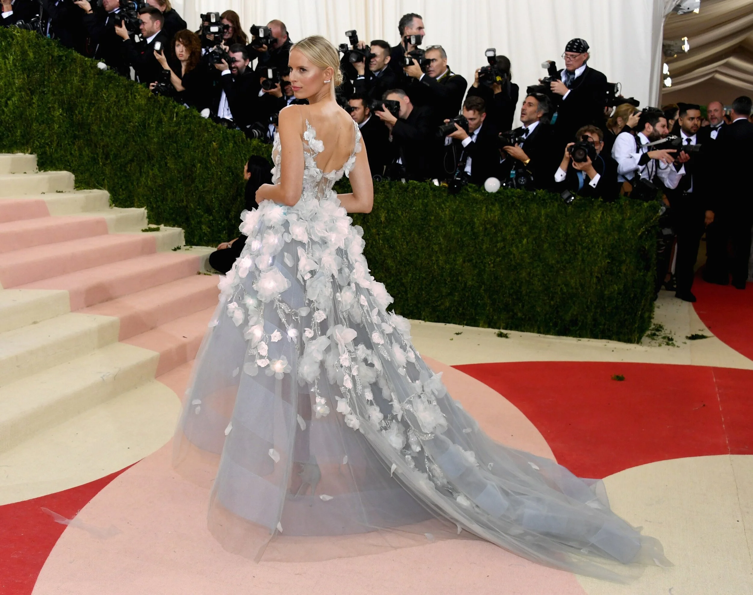 Karolina Kurkova in custom light up Marchesa gown, created as a collaboration with IBM team- The Met Gala 2016
