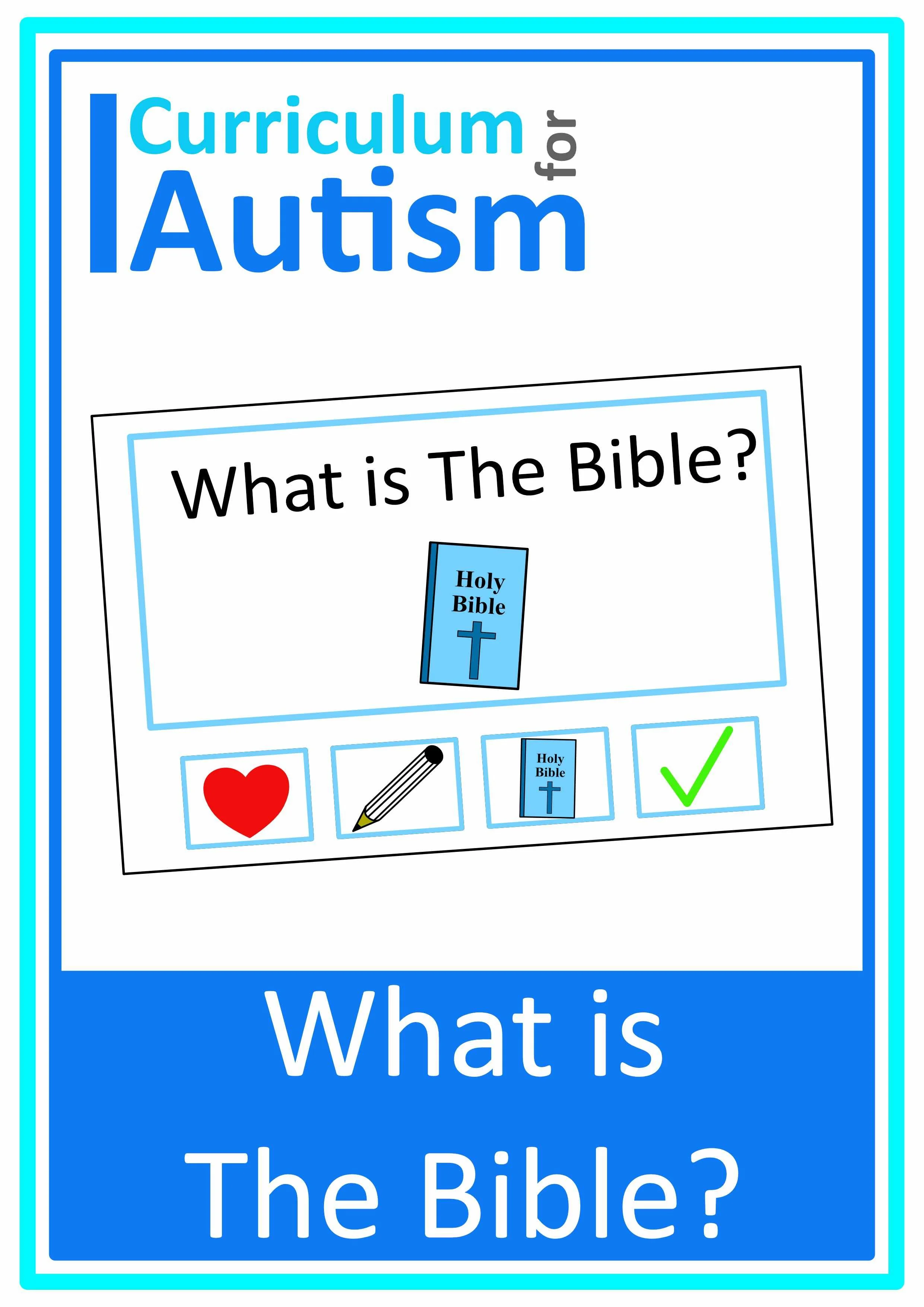 What Is The Bible? Large Print Book Autism Children's Church