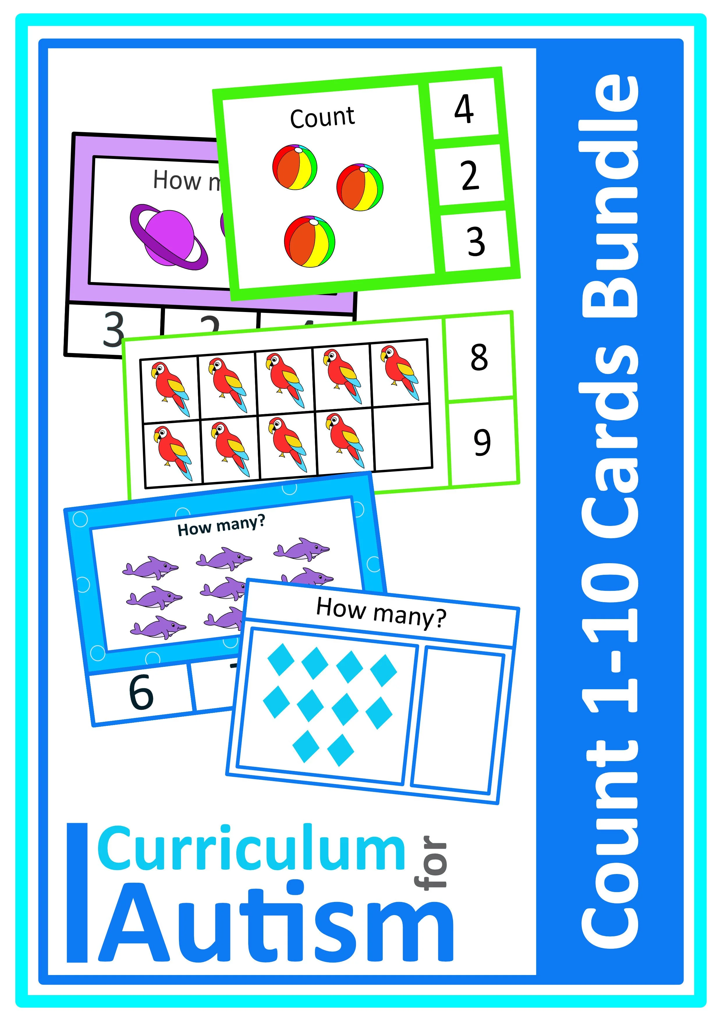 Count 1-10 Cards Bundle - Autism Math