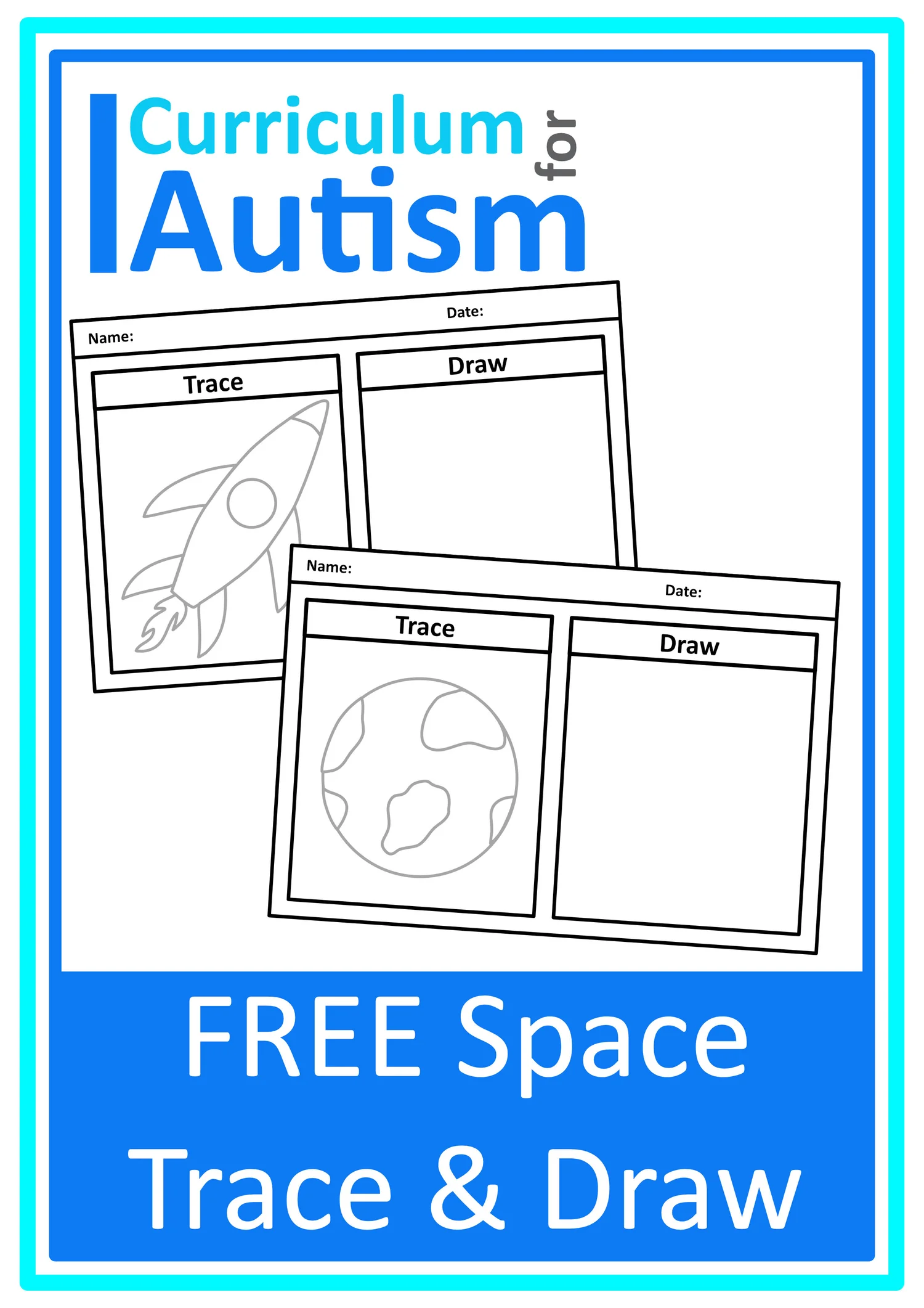 Autism Fine Motor Skills Trace Draw Shapes Activity Special Education ...