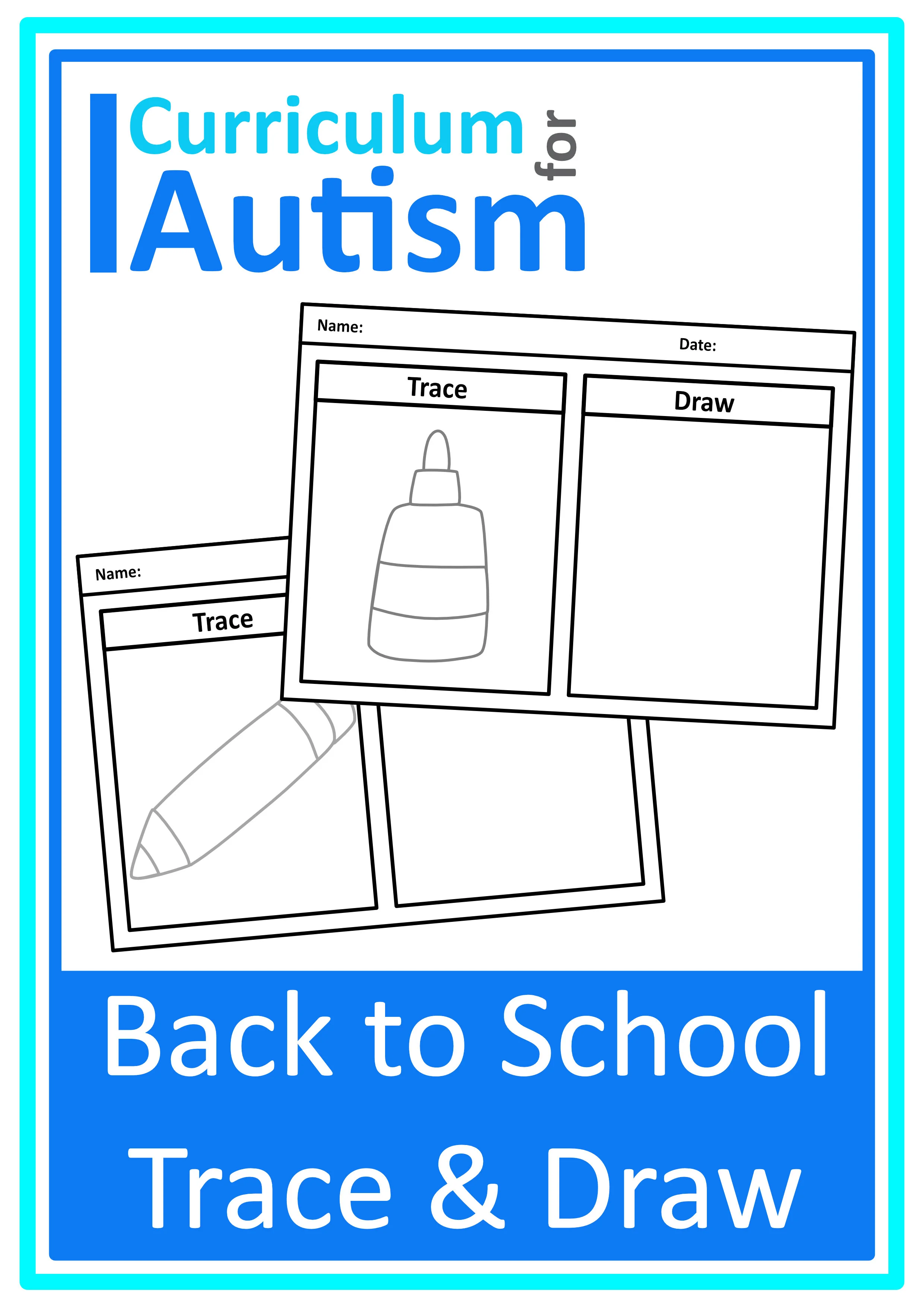 Autism Fine Motor Skills Trace Draw Shapes Activity Special Education ...