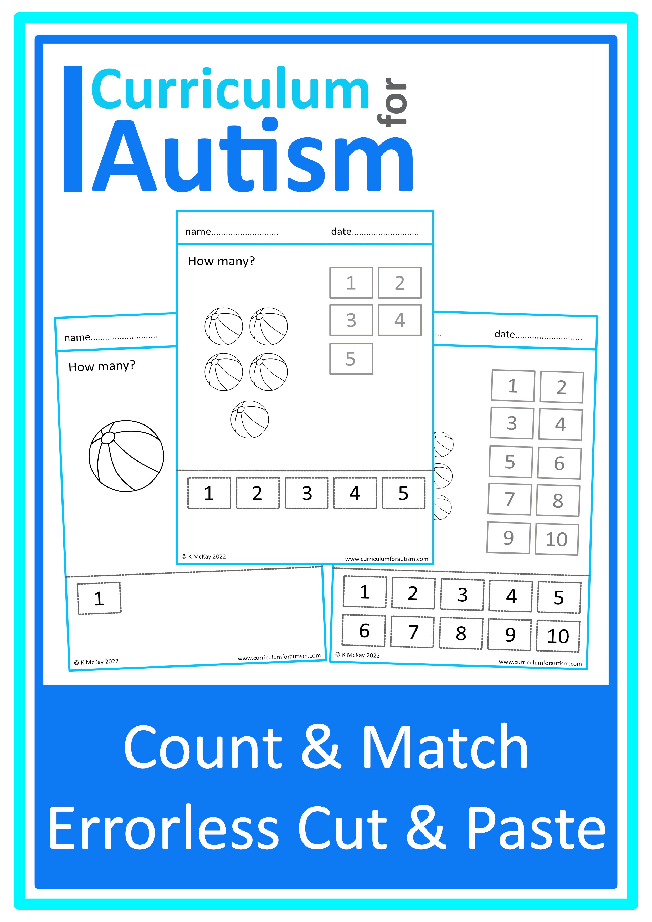 Autism Math Worksheets & Activities for special education classroom and ...