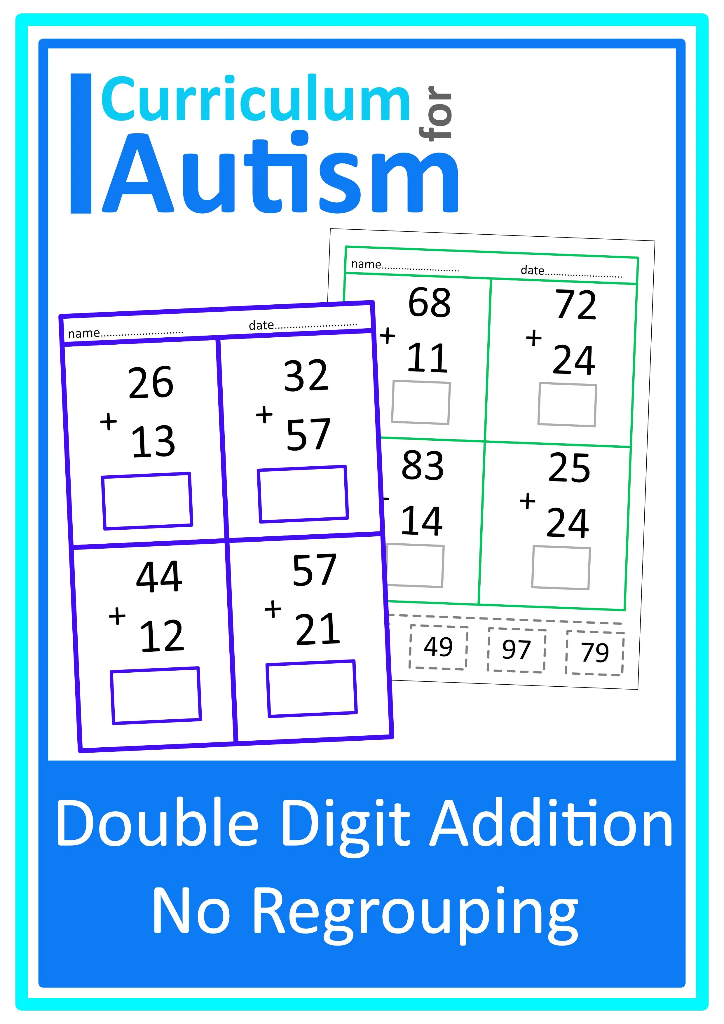 Free Printable Math Worksheets Without Regrouping for Kids