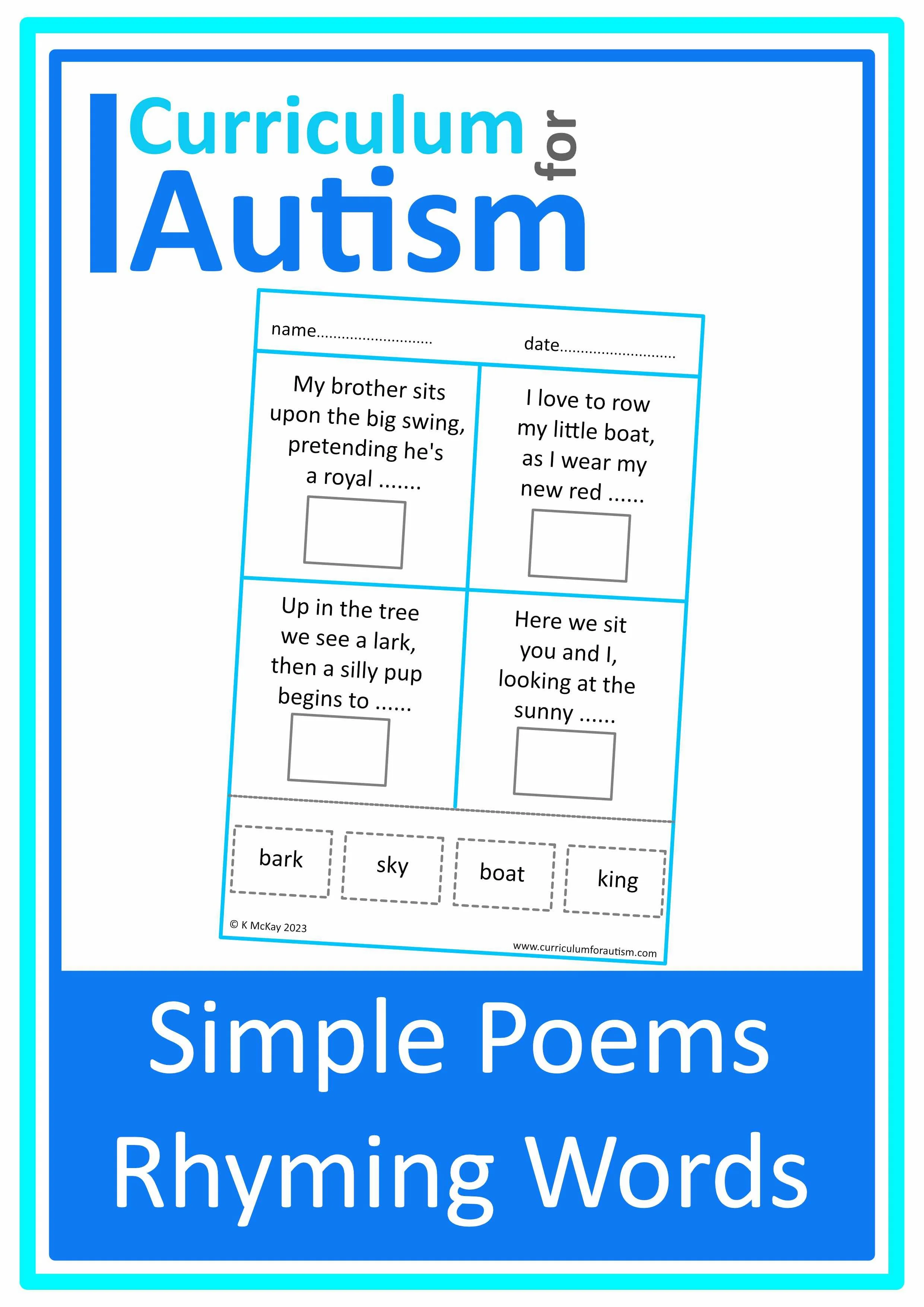 poem on rhyming words – Image 1