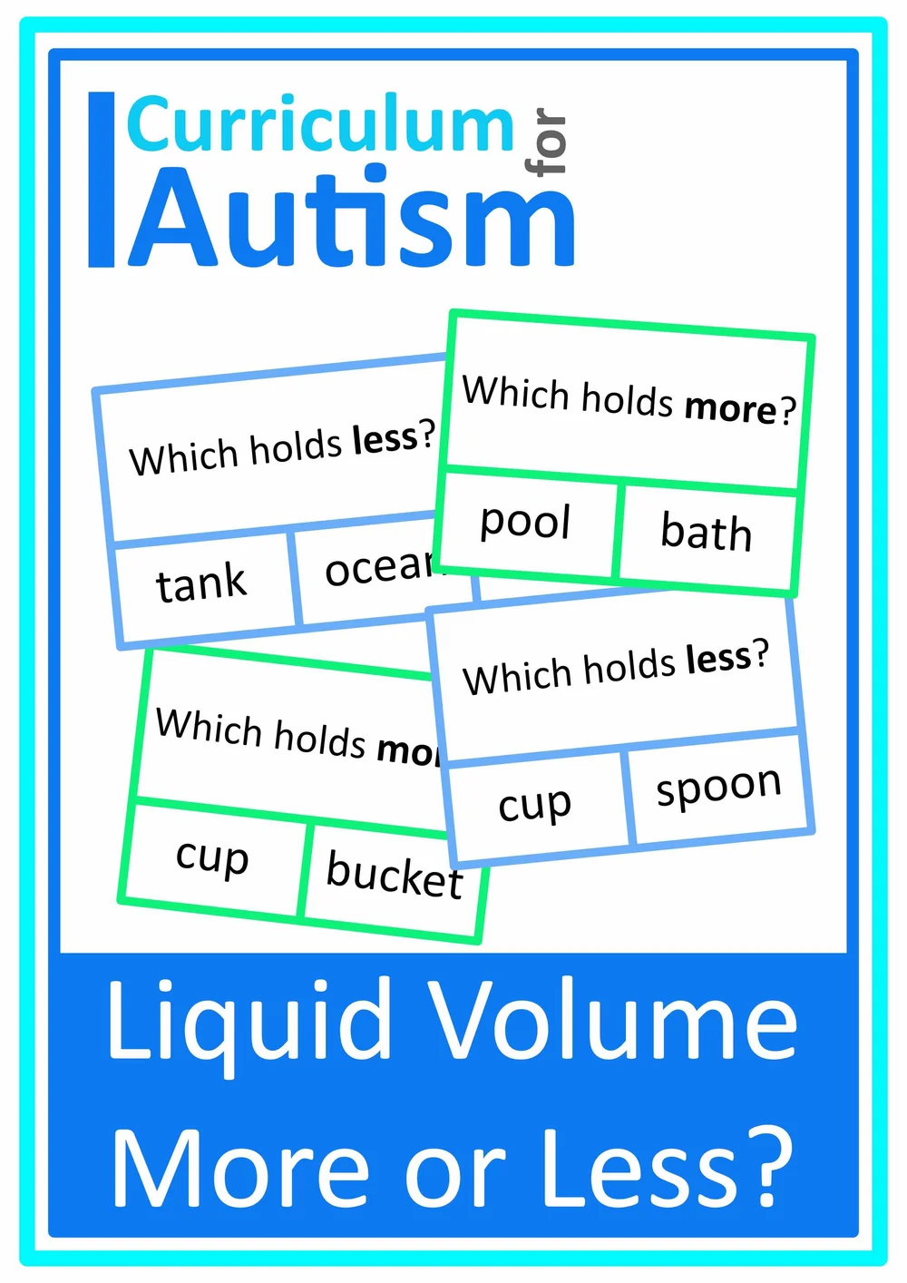 Heavier Or Lighter Introduction To Measurement Clip Cards Autism ...