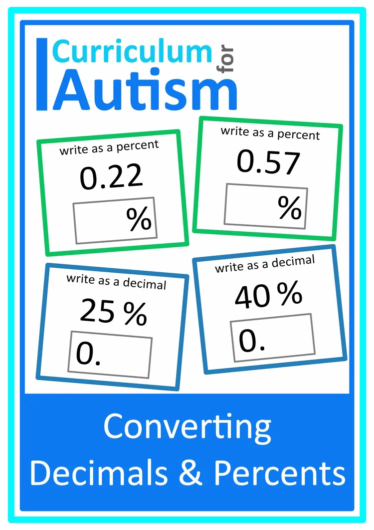 Multiplying Decimals by Whole Numbers Worksheets Autism Special