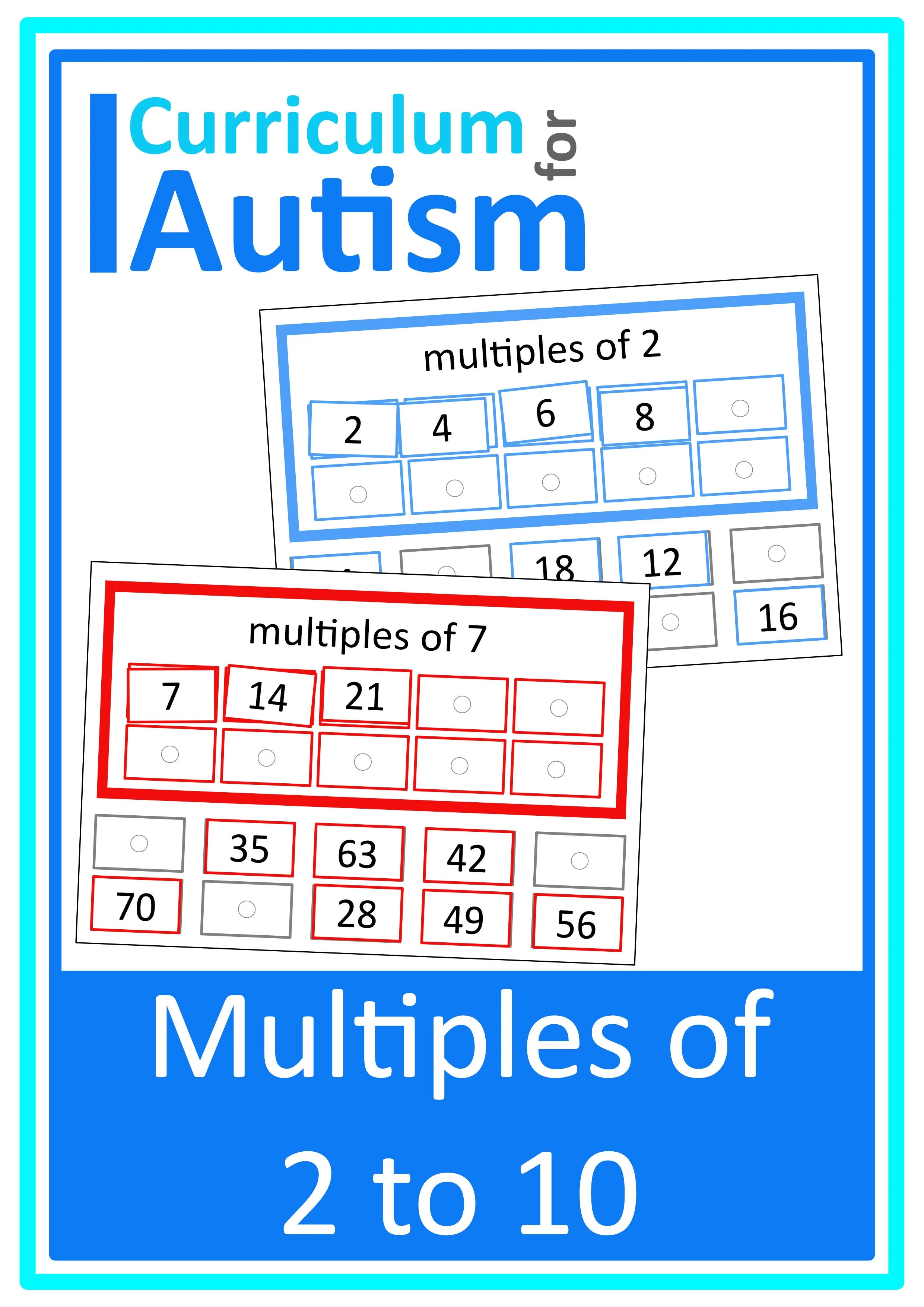 Multiples of 2-10 Skip Counting Activity - Autism Math