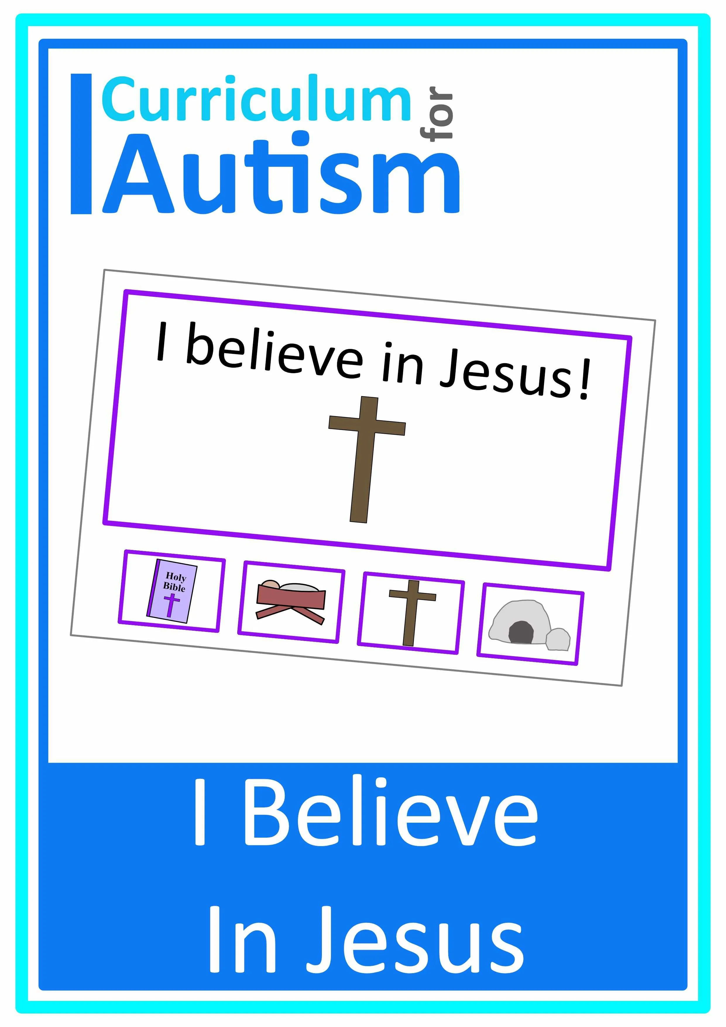 Autism Sunday School I Believe In Jesus Interactive Book