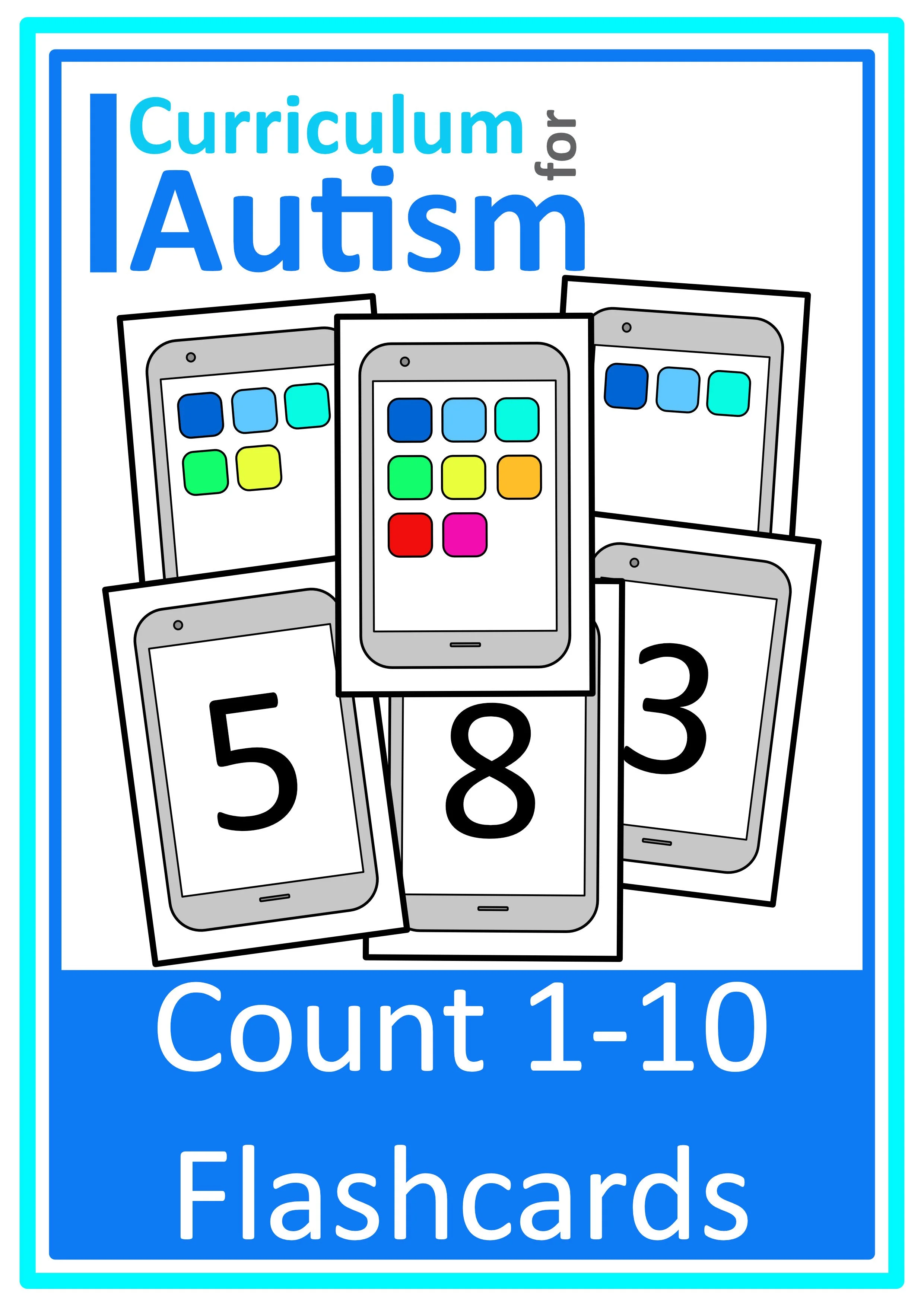Count 1-10 Flashcards - Autism Math