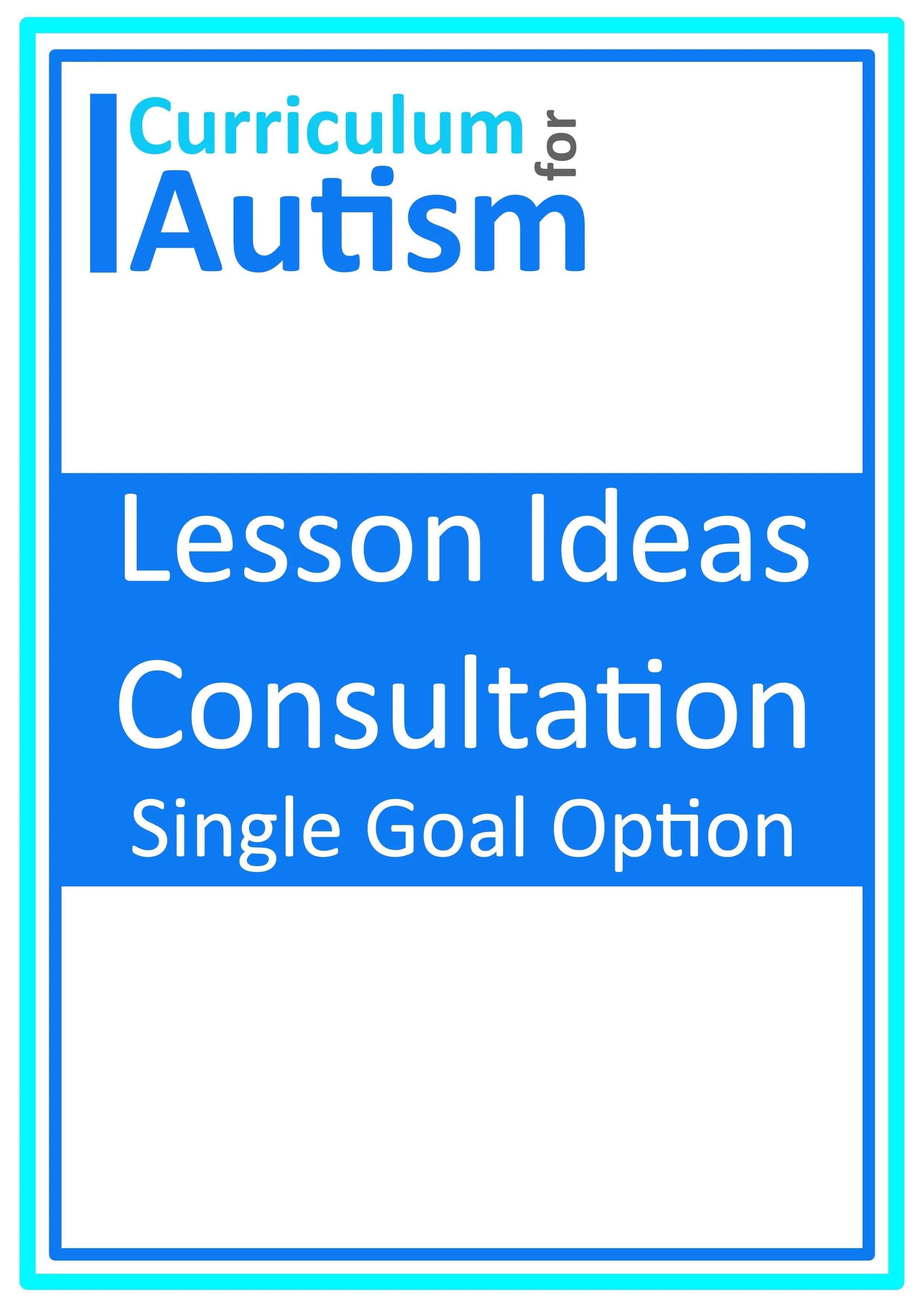 Lesson Ideas Consultation for Teachers - for a Single Goal