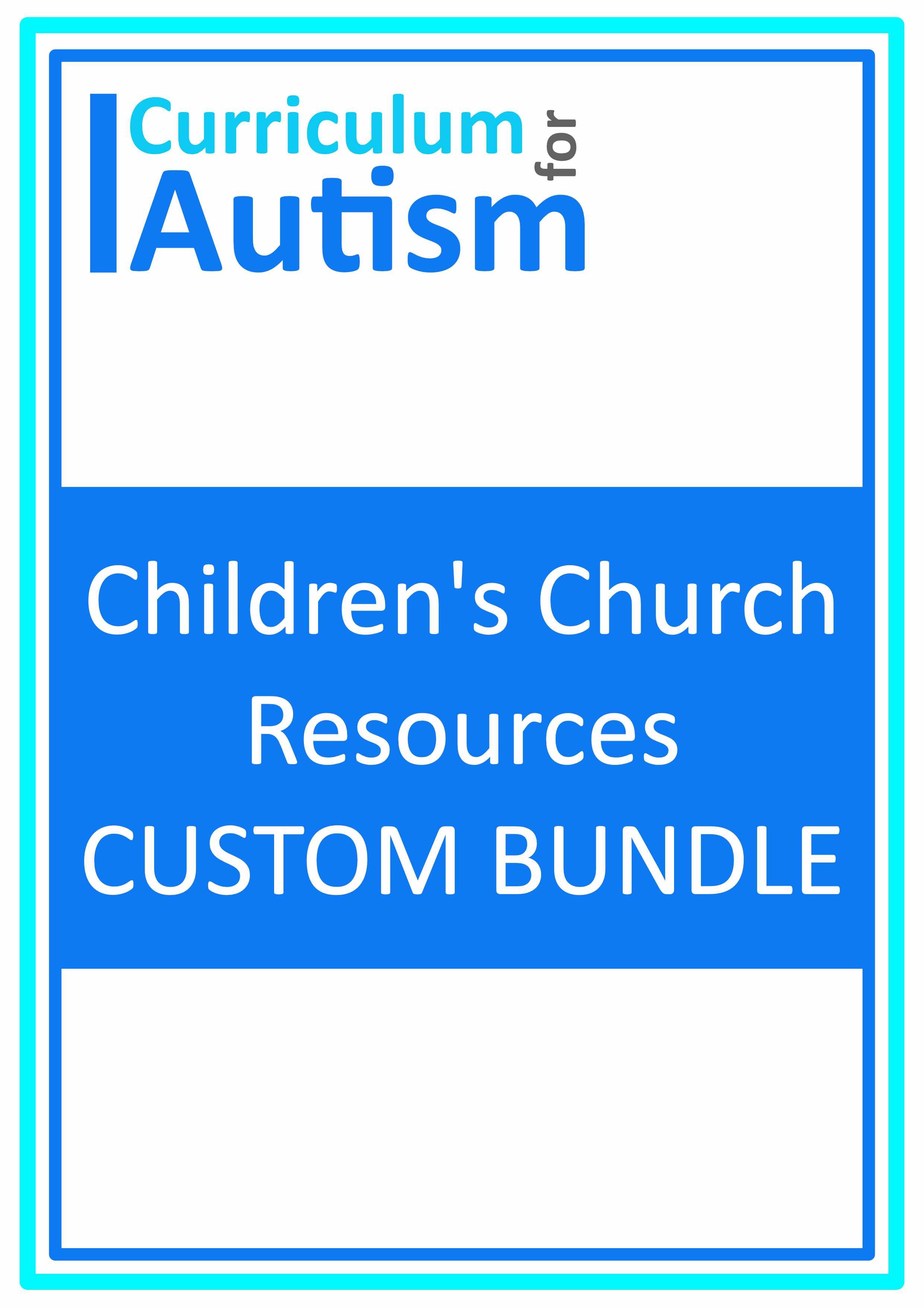 Autism Children's Church or Homeschool Custom Bundle