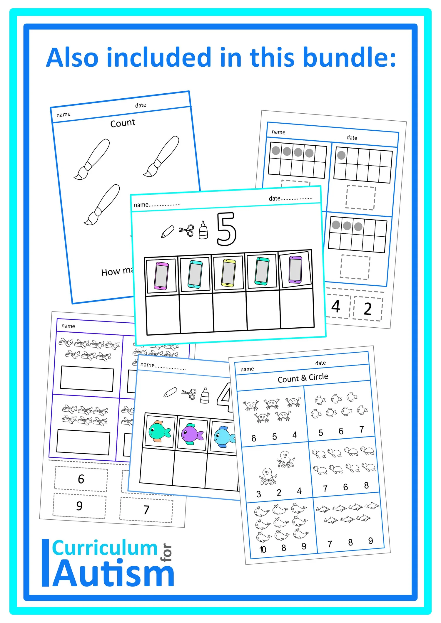 Autism Math Worksheets & Activities for special education classroom and ...