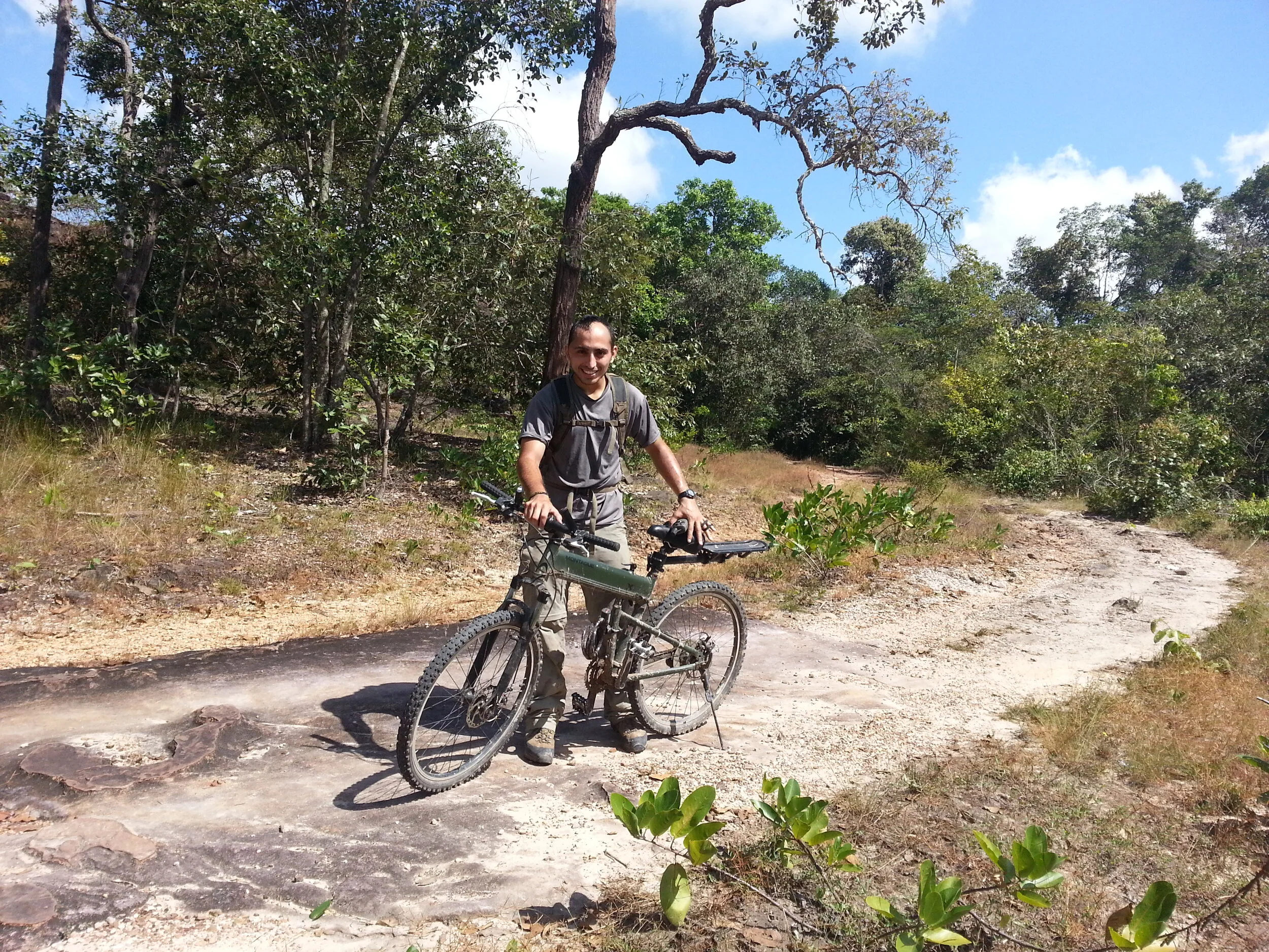 Cycling through Phnom Kulen National Park.