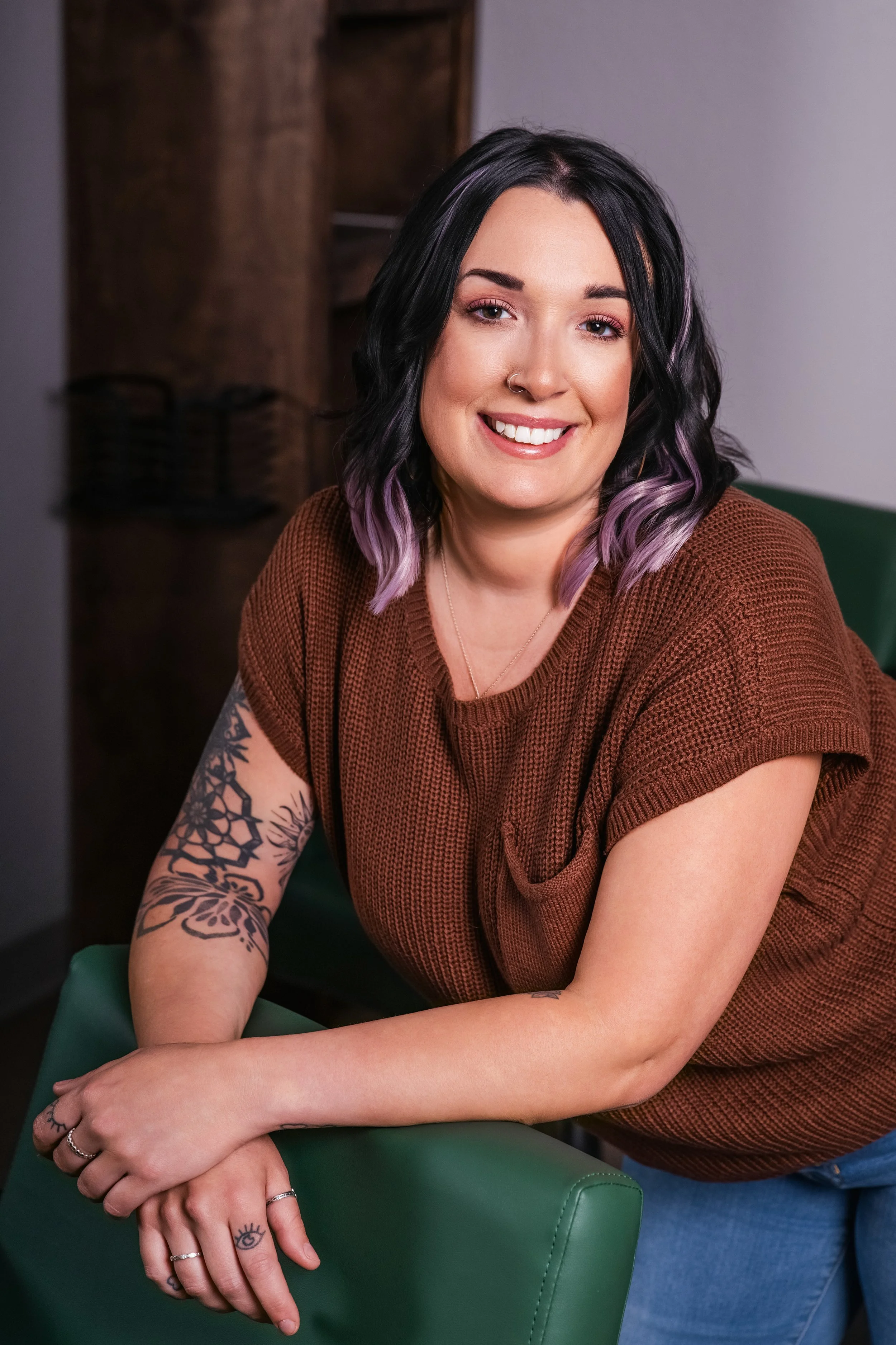 Corrine Wood is a hair Stylist and Lash extension specialist at Moxxi Grey Salon in Colleyville, TX.  