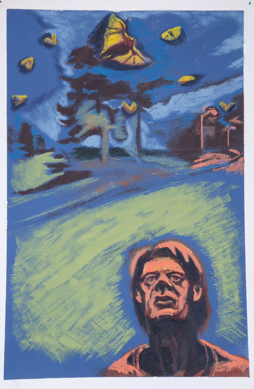 "Nocturne"
2020, Acrylic on Paper, 15"x22"