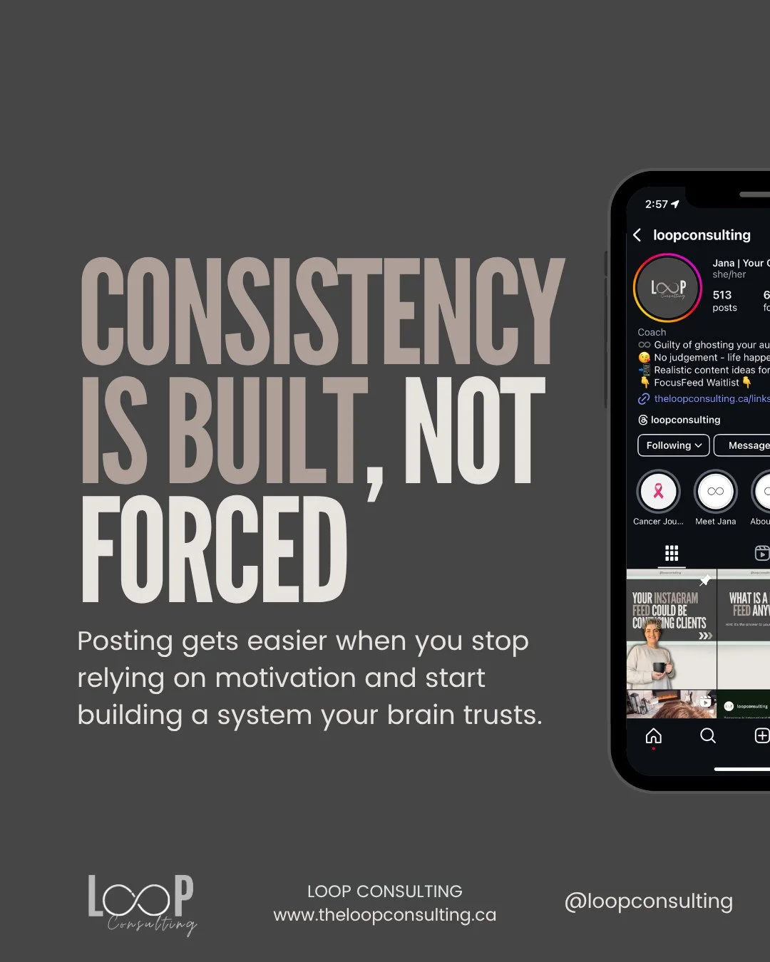 In my almost 6 years of the ONE THING that let me 'let go' of what I thought I needed to post is this revelation:⁠
⁠
✨️ Content gets easier the moment you stop trying to &ldquo;keep up&rdquo; and start building a system that meets you where you are a