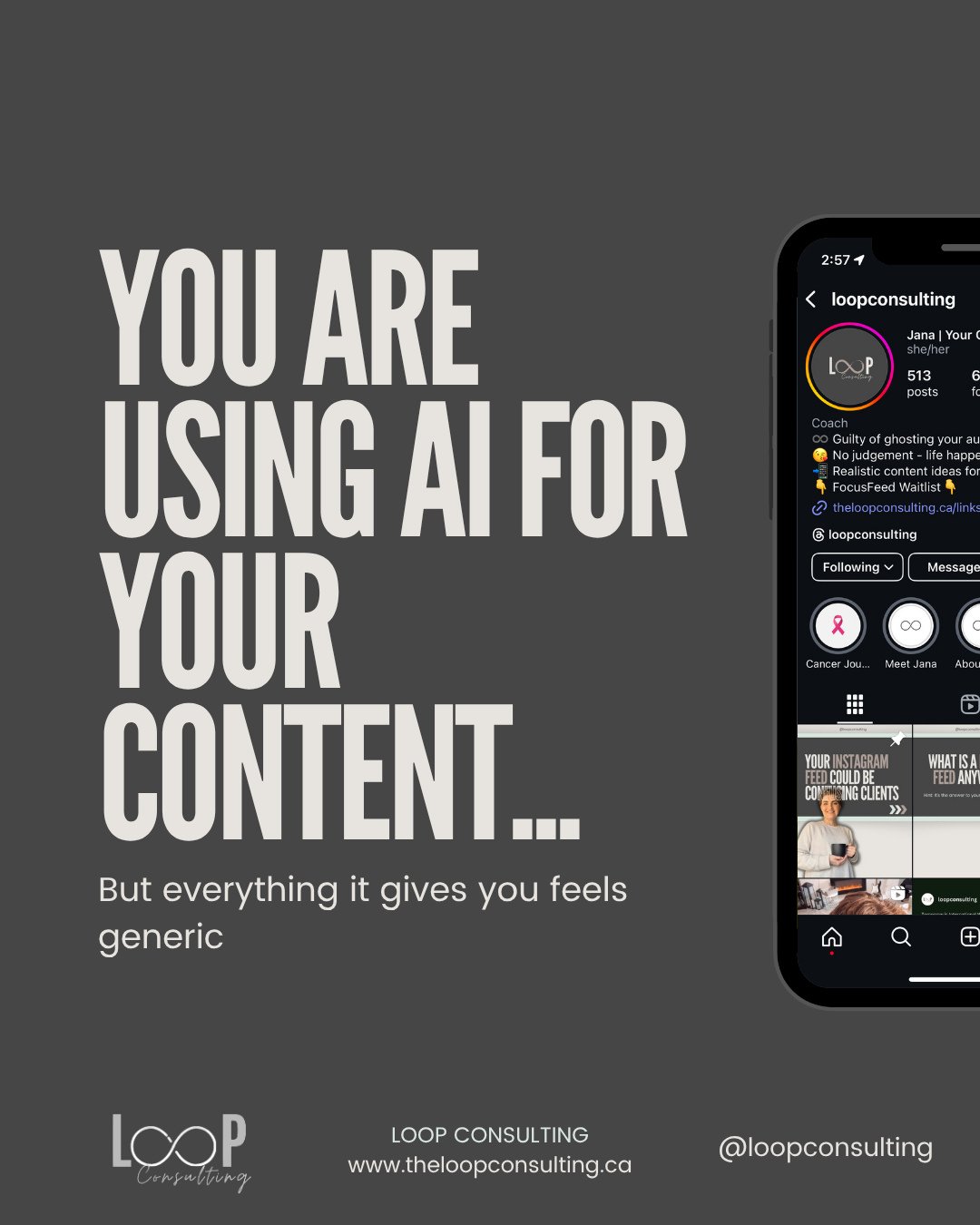 A lot of people are using AI for their content right now&hellip;⁠
⁠
and when they ask for help with a post, so many are thinking: &ldquo;why does everything it gives me feel generic?&rdquo;⁠
⁠
Here's the hard truth... It&rsquo;s not that AI isn&rsquo