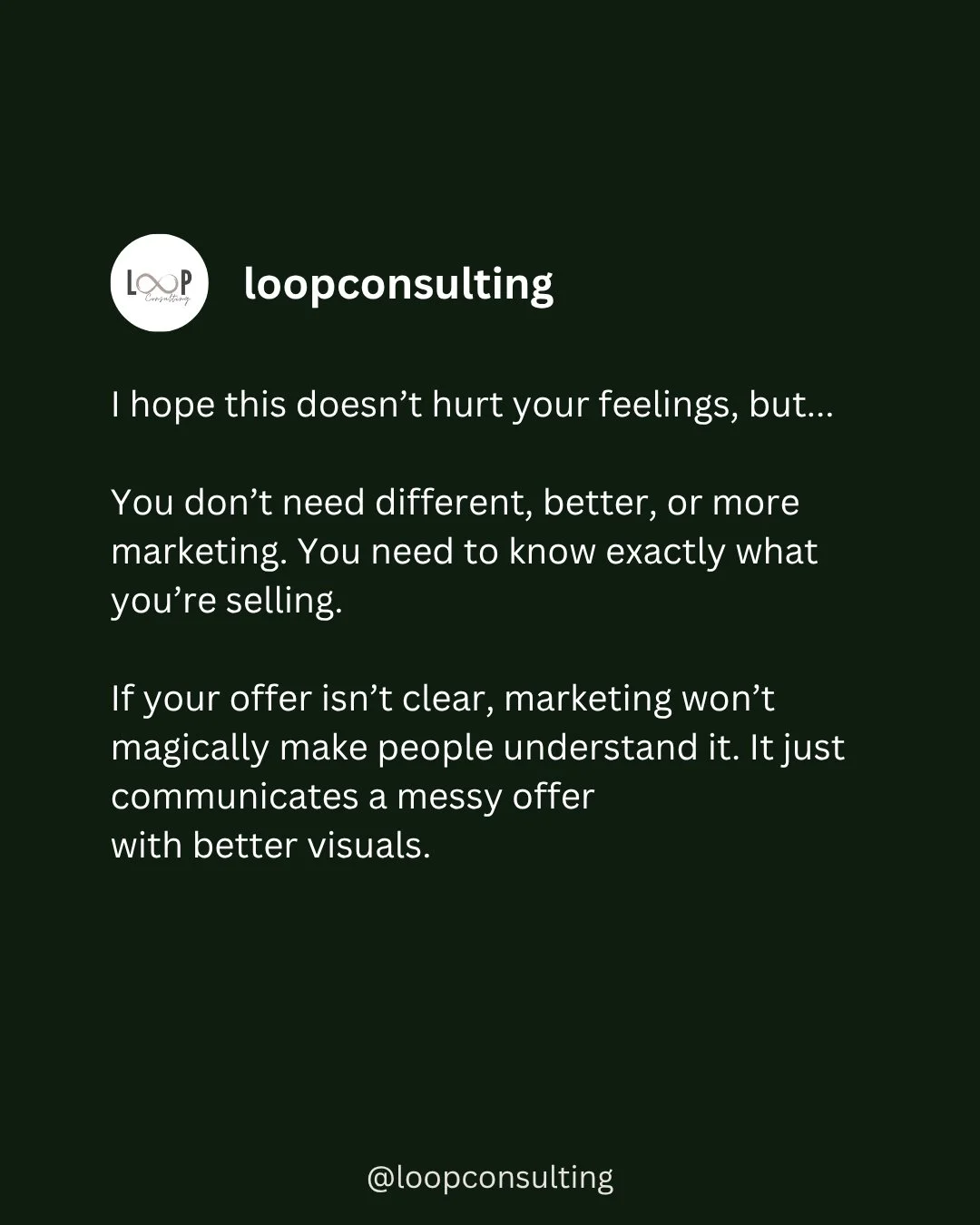 Unclear offers show up in ways most people don&rsquo;t even notice.⁠
⁠
Have you ever sat down to create content and find yourself:⁠
♾️ trying to say everything in one post⁠
♾️ overexplaining⁠ because you want to be sure everyone understands⁠
♾️ tweak