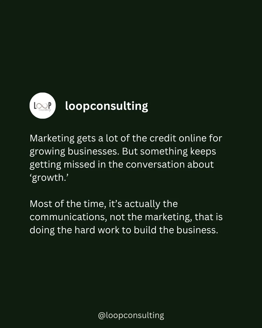 I think a lot of business owners are getting and feeling pressure to constantly &ldquo;market&rdquo; themselves online, but...⁠
⁠
what they actually need is stronger communication INSIDE their business.⁠
⁠
Marketing and Communications ARE NOT the sam