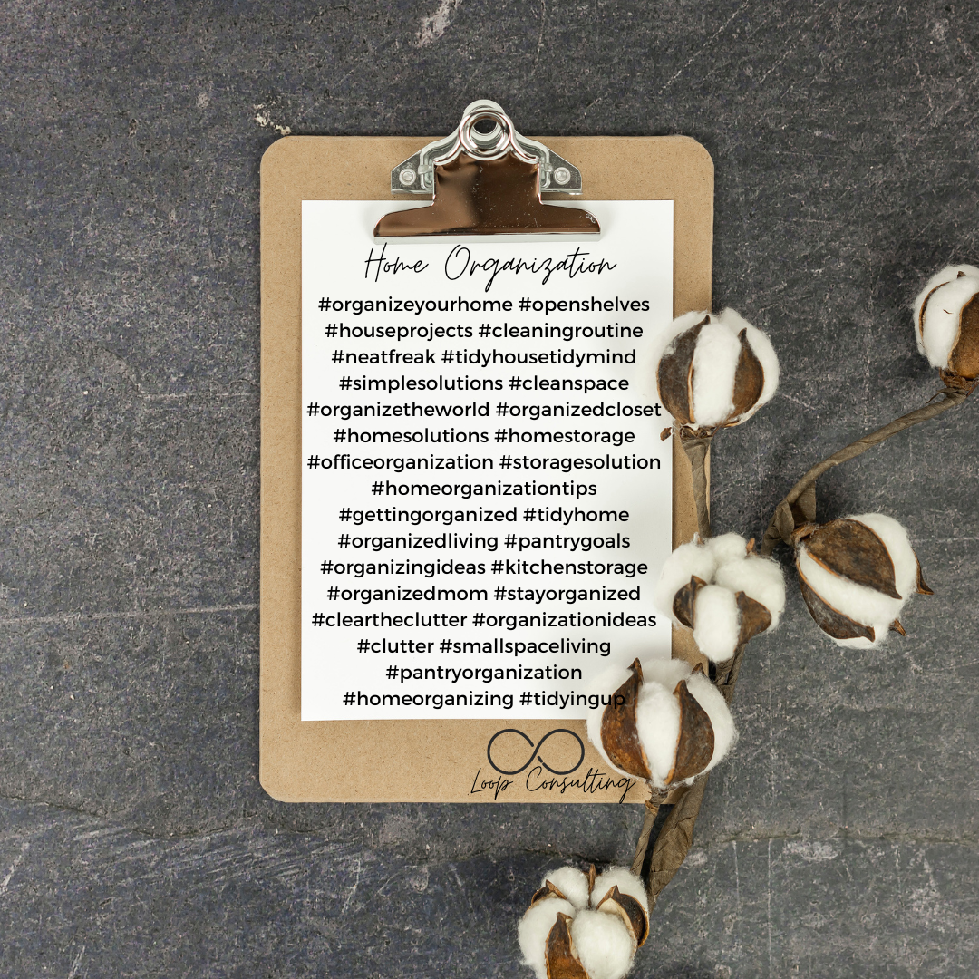 Free Hashtags - Home Organization