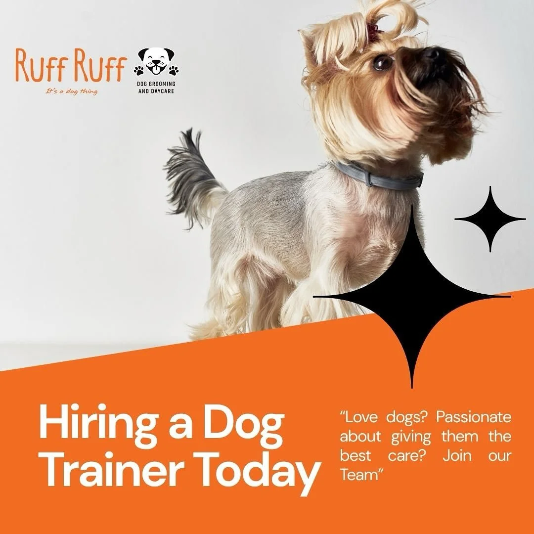 🐾 We&rsquo;re Hiring! 🐾

Ruff Ruff Dog Grooming &amp; Daycare in Murarrie is looking for a passionate dog lover to join our team!

We&rsquo;re after someone who is either a qualified dog trainer or currently studying to become one. This is a casual