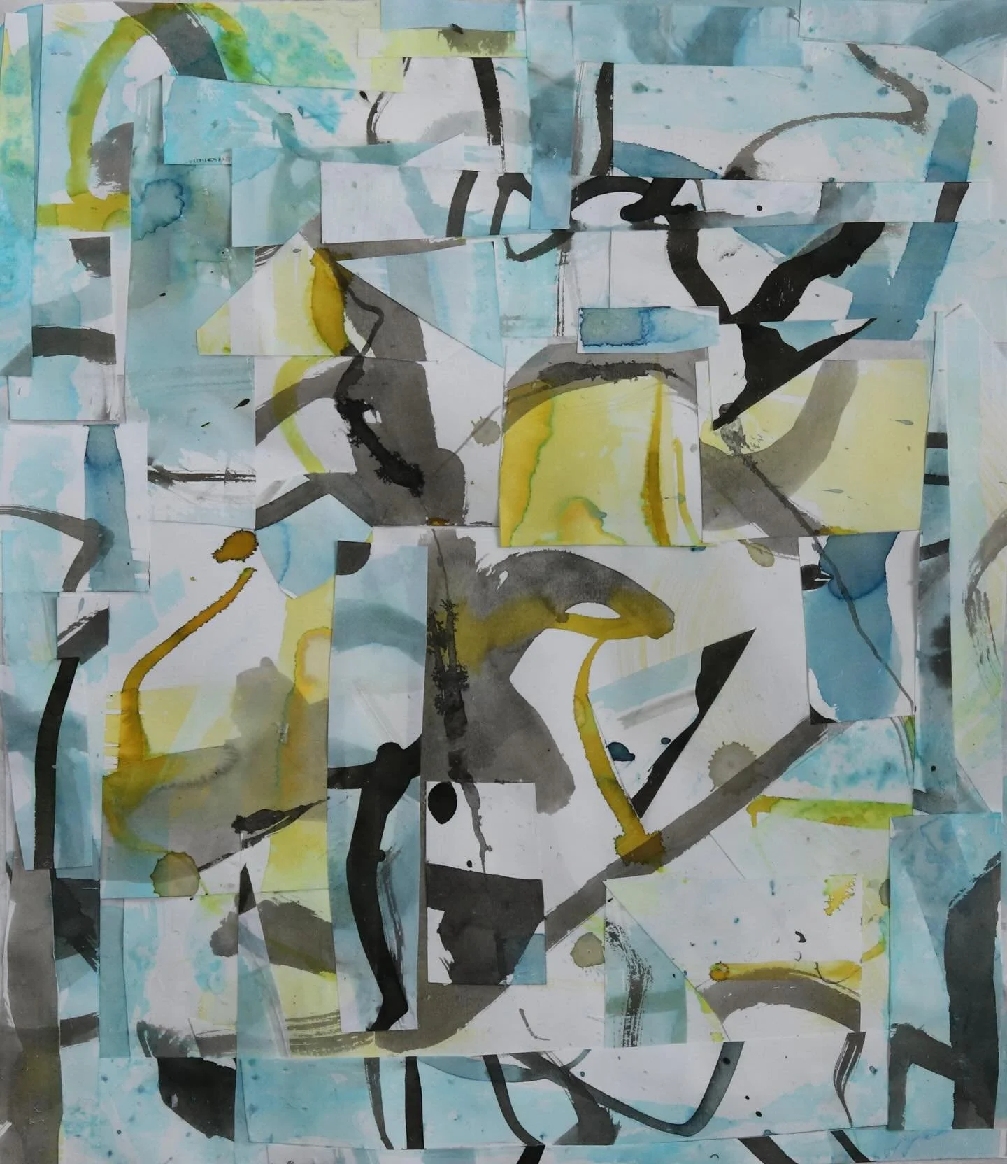 Collage of ink on paper. #abstract #abstractartwork #abstractart