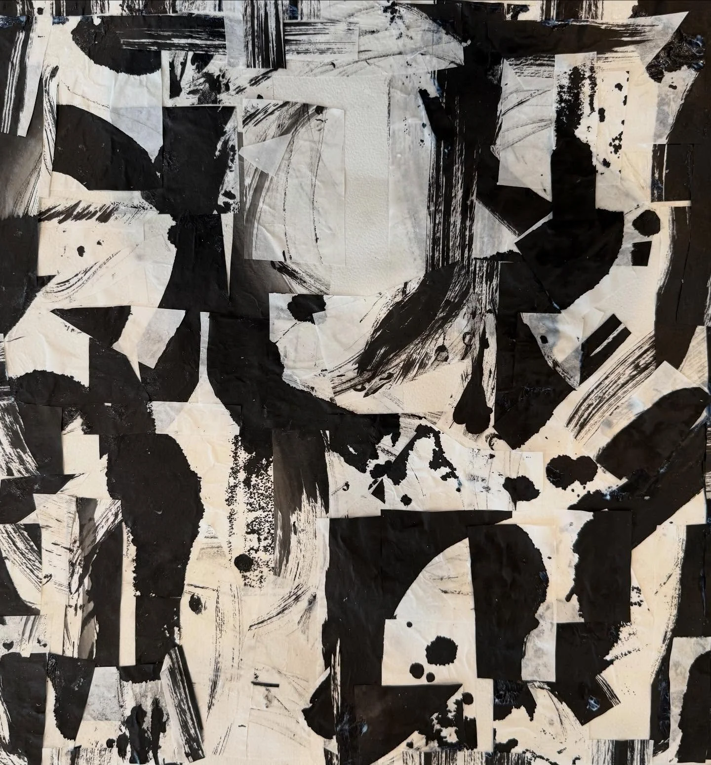 Collage of ink on paper. #abstractart #abstract #collage