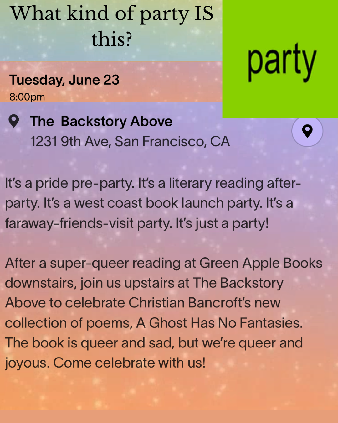Party to Celebrate A GHOST HAS NO FANTASIES