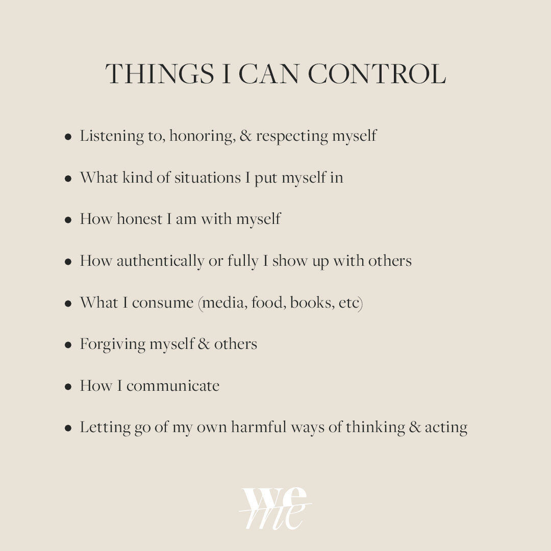 We may hold a lot, a little, or none of the responsibility for the hard circumstances we find ourselves in. ⠀⠀⠀⠀⠀⠀⠀⠀⠀
⠀⠀⠀⠀⠀⠀⠀⠀⠀
Regardless of how we got into the mess we're in, the key to getting out is to focus on the things we *can* control. ⠀⠀⠀⠀⠀⠀
