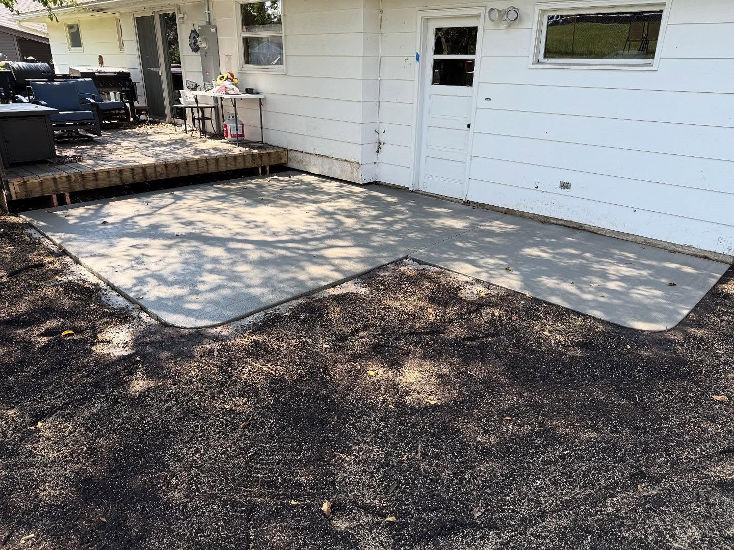 New patio ready for the hot tub